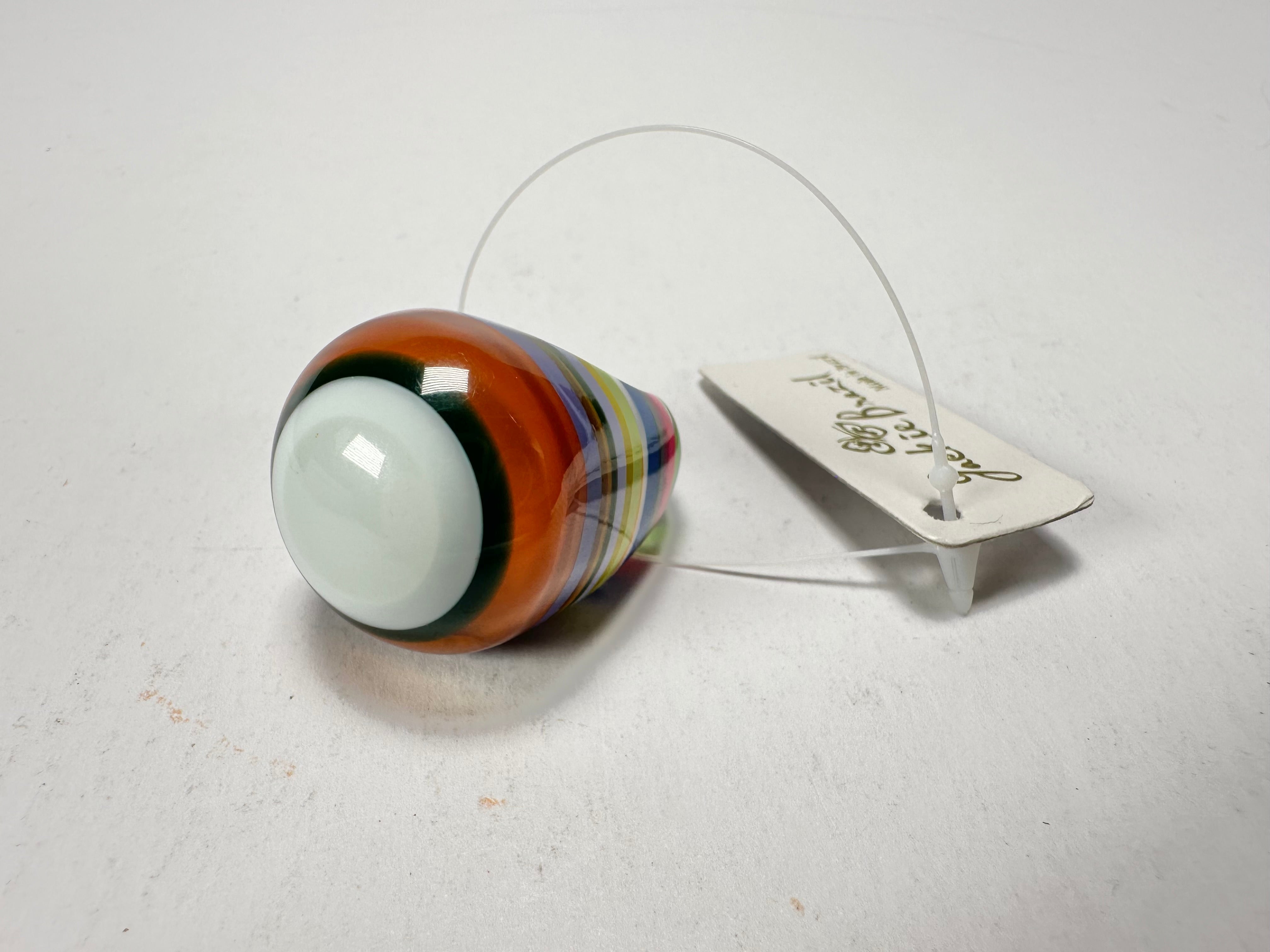 Jackie Brazil "Cat Eye" Liquorice Spring Mix Large Domed Resin Ring ( R1159 ) UK Q / USA 8