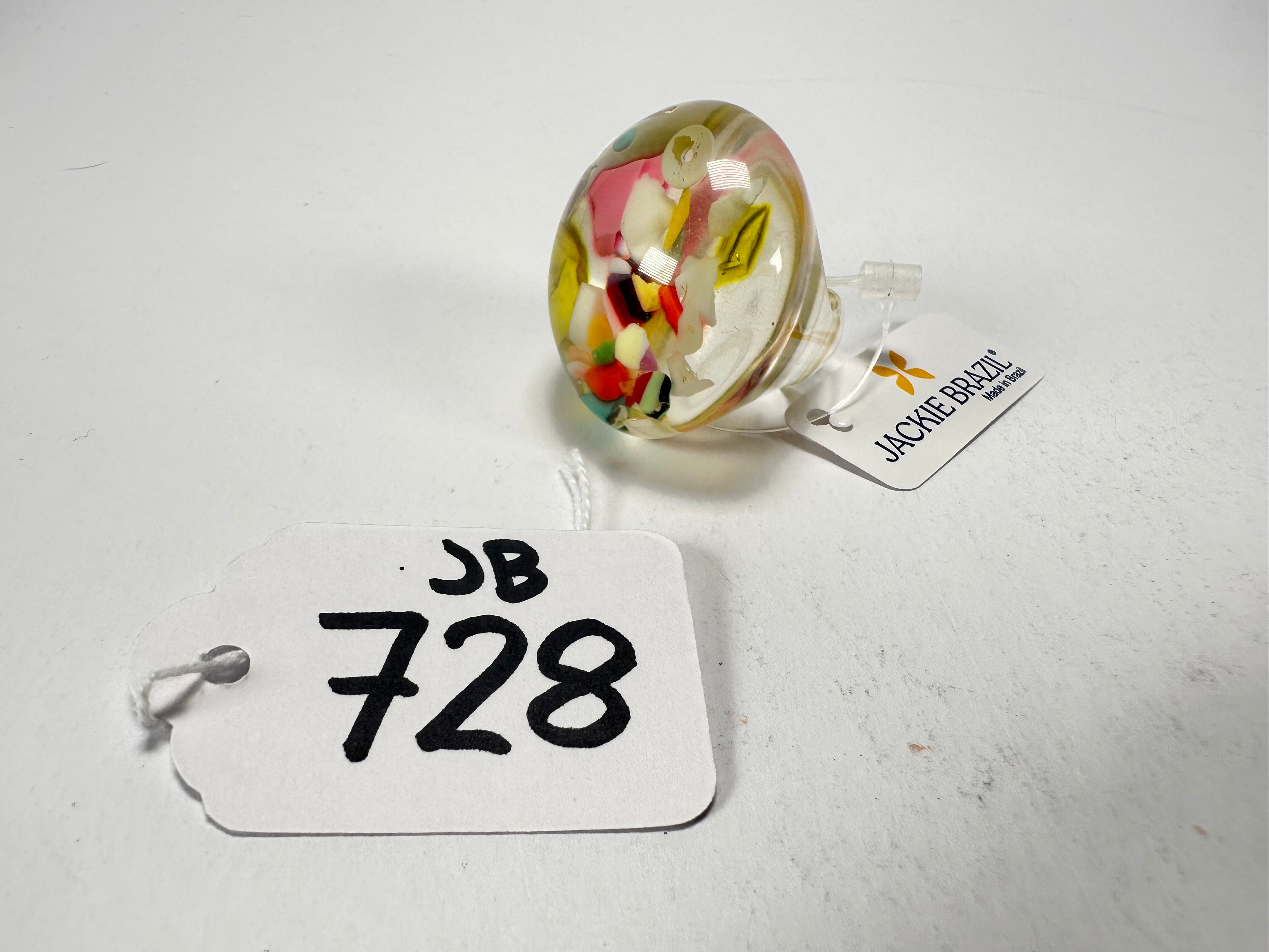 Jackie Brazil "Cascade" Large Round Domed Resin Ring ( R2929 ) Size UK P / US 7.5