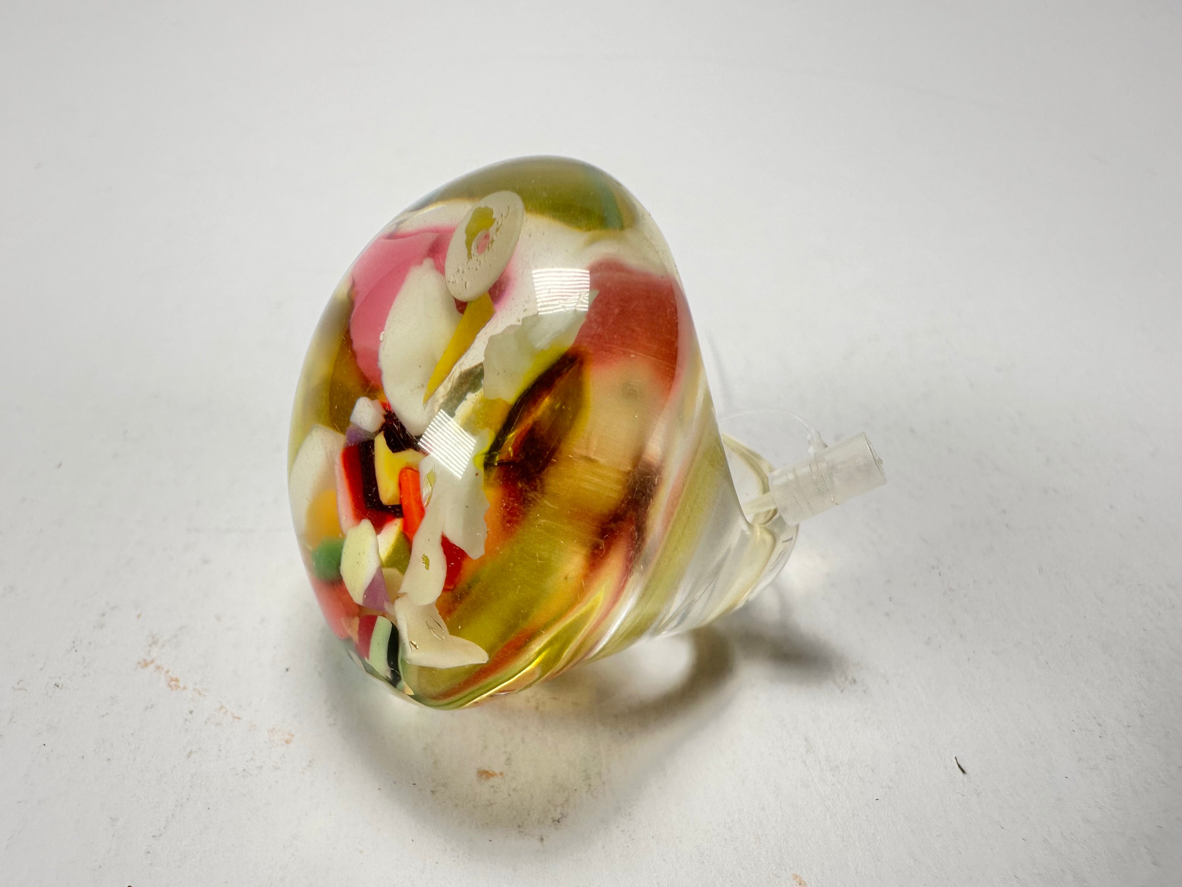 Jackie Brazil "Cascade" Large Round Domed Resin Ring ( R2929 ) Size UK P / US 7.5