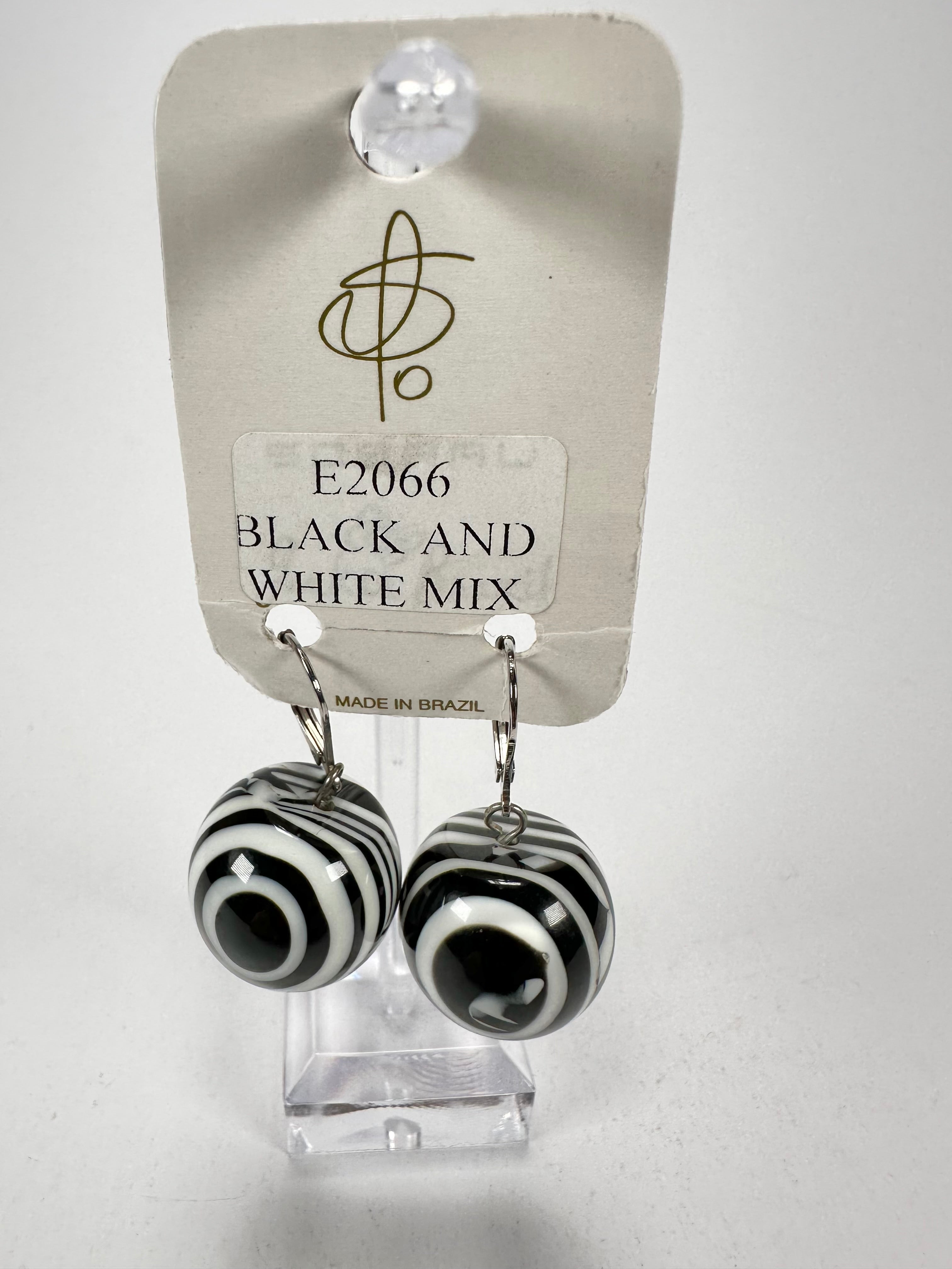 Jackie Brazil "Tiger Stripe" Liquorice Balls Resin Earrings ( E2066 )