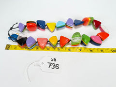 Jackie Brazil "Natural" Pop Art Large Stones 55cm Resin Necklace ( N0378 )