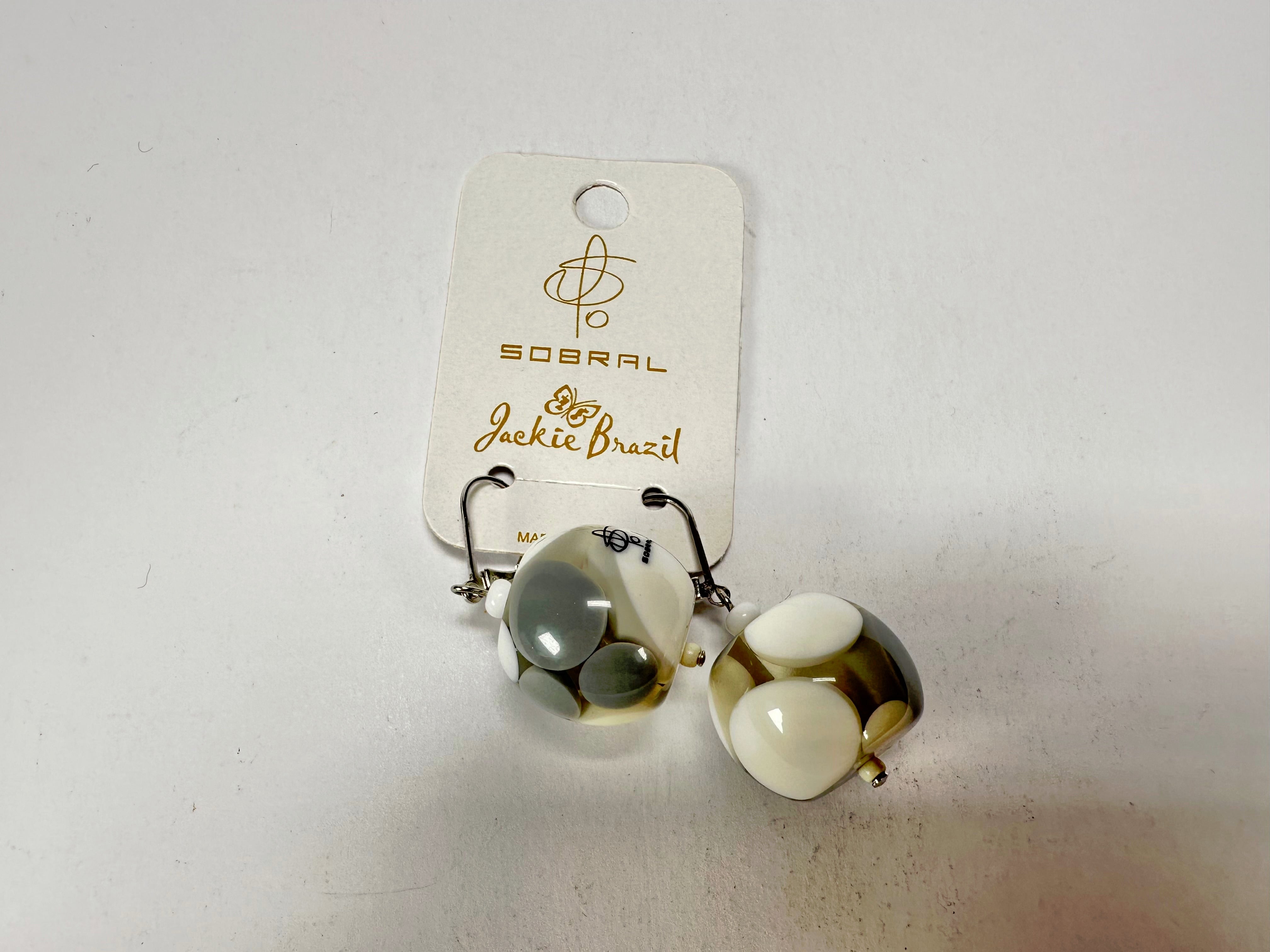 Jackie Brazil "Spots" Spotted Balls Resin Earrings ( E1468 )