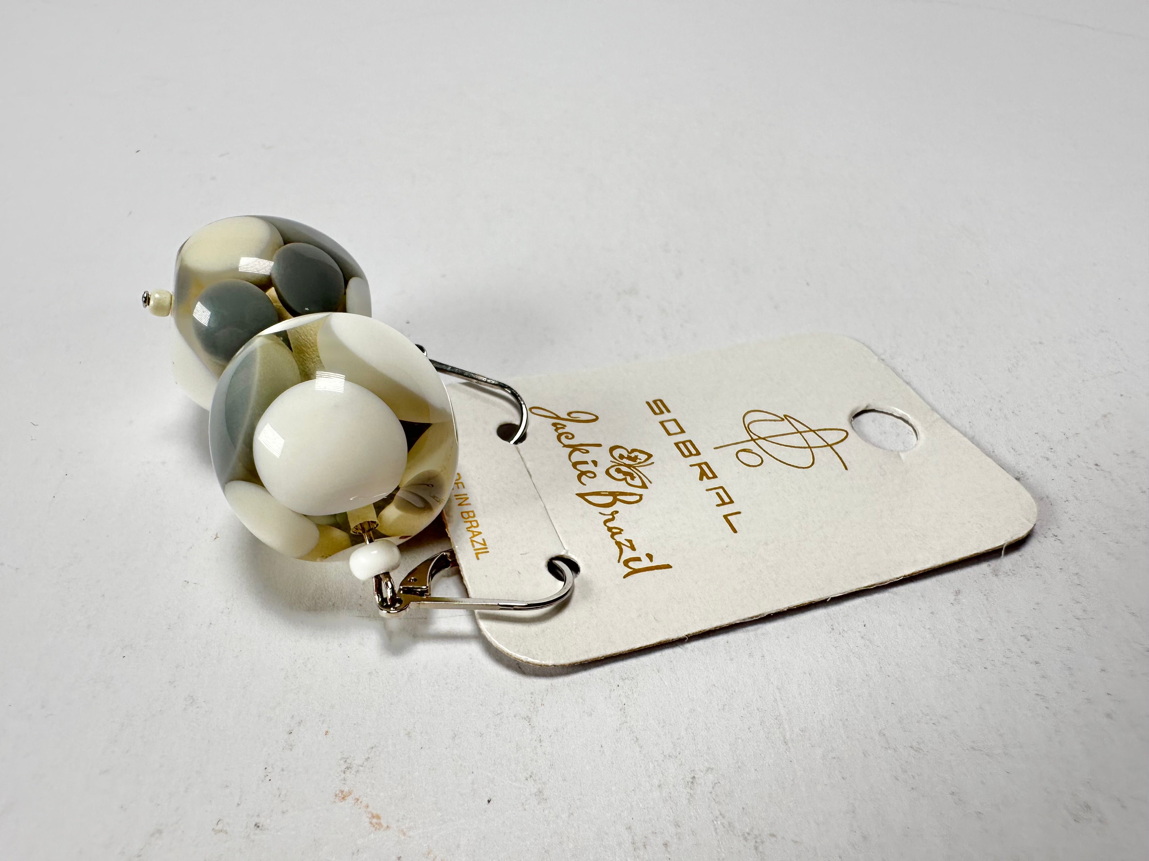 Jackie Brazil "Spots" Spotted Balls Resin Earrings ( E1468 )
