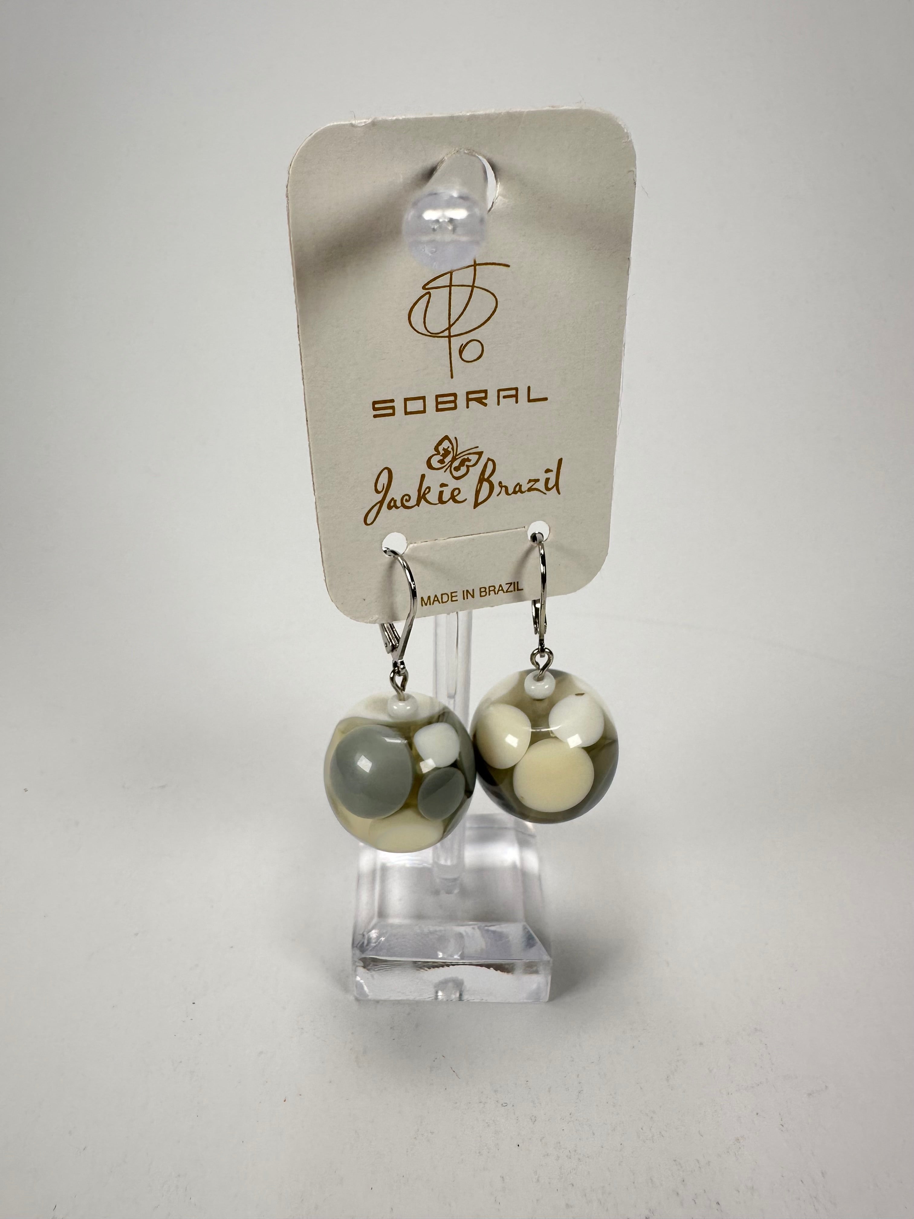 Jackie Brazil "Spots" Spotted Balls Resin Earrings ( E1468 )