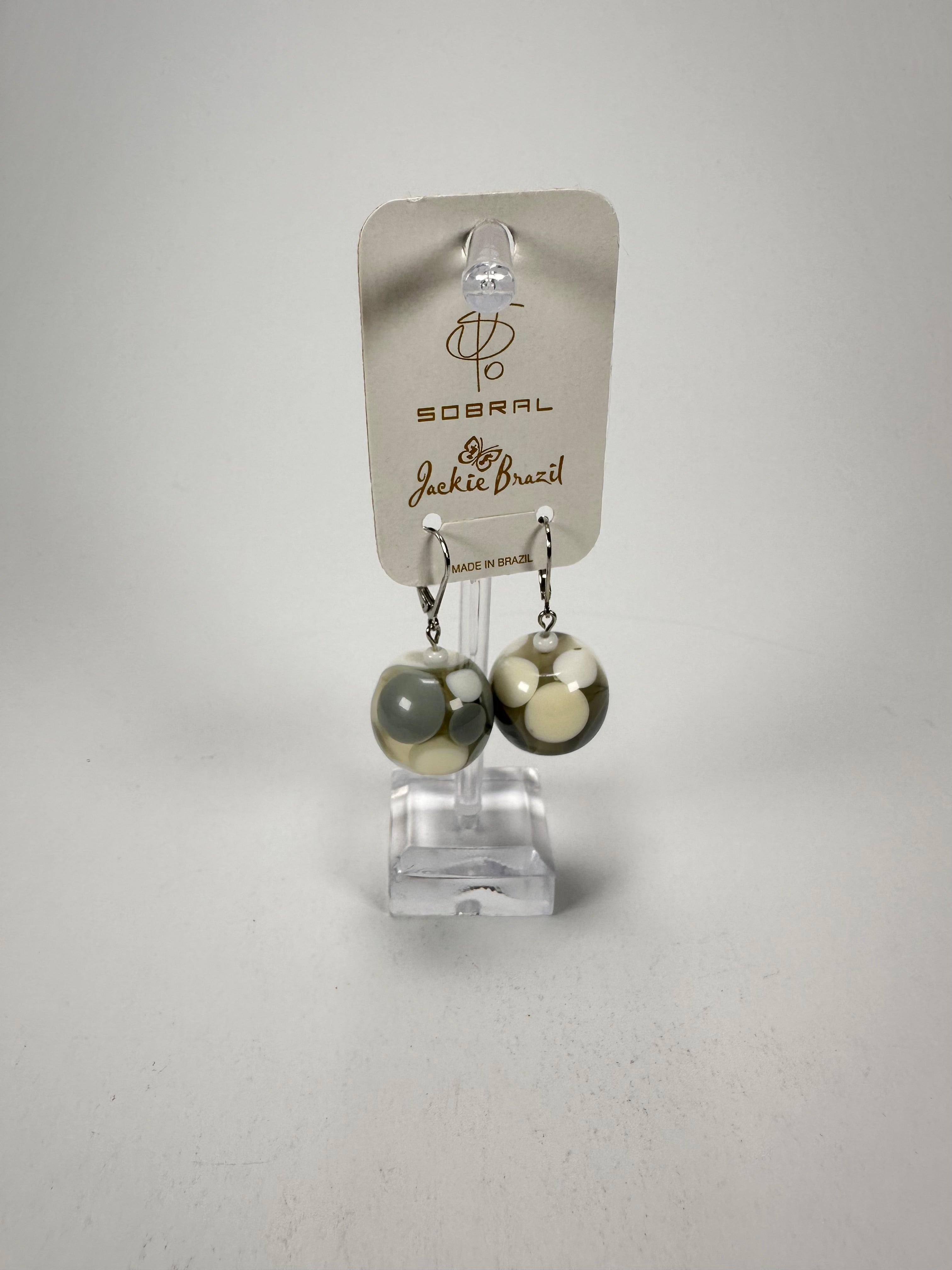 Jackie Brazil "Spots" Spotted Balls Resin Earrings ( E1468 )
