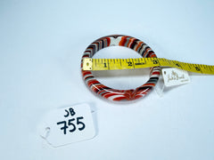 Jackie Brazil "Thin Cat Eye" Liquorice Allsorts with Cat Eye Orange Mix 1.3cm Resin Bangle ( B1151 )