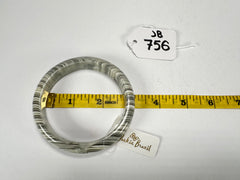 Jackie Brazil "Thin Cat Eye" Liquorice Allsorts with Cat Eye Cream Mix 1.3cm Resin Bangle ( B1151 )