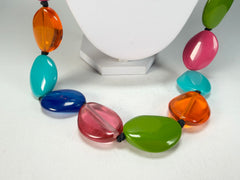 Jackie Brazil "Kathy" Transparent Paris Mix Small Riverstones 100cm Necklace ( N3760 )