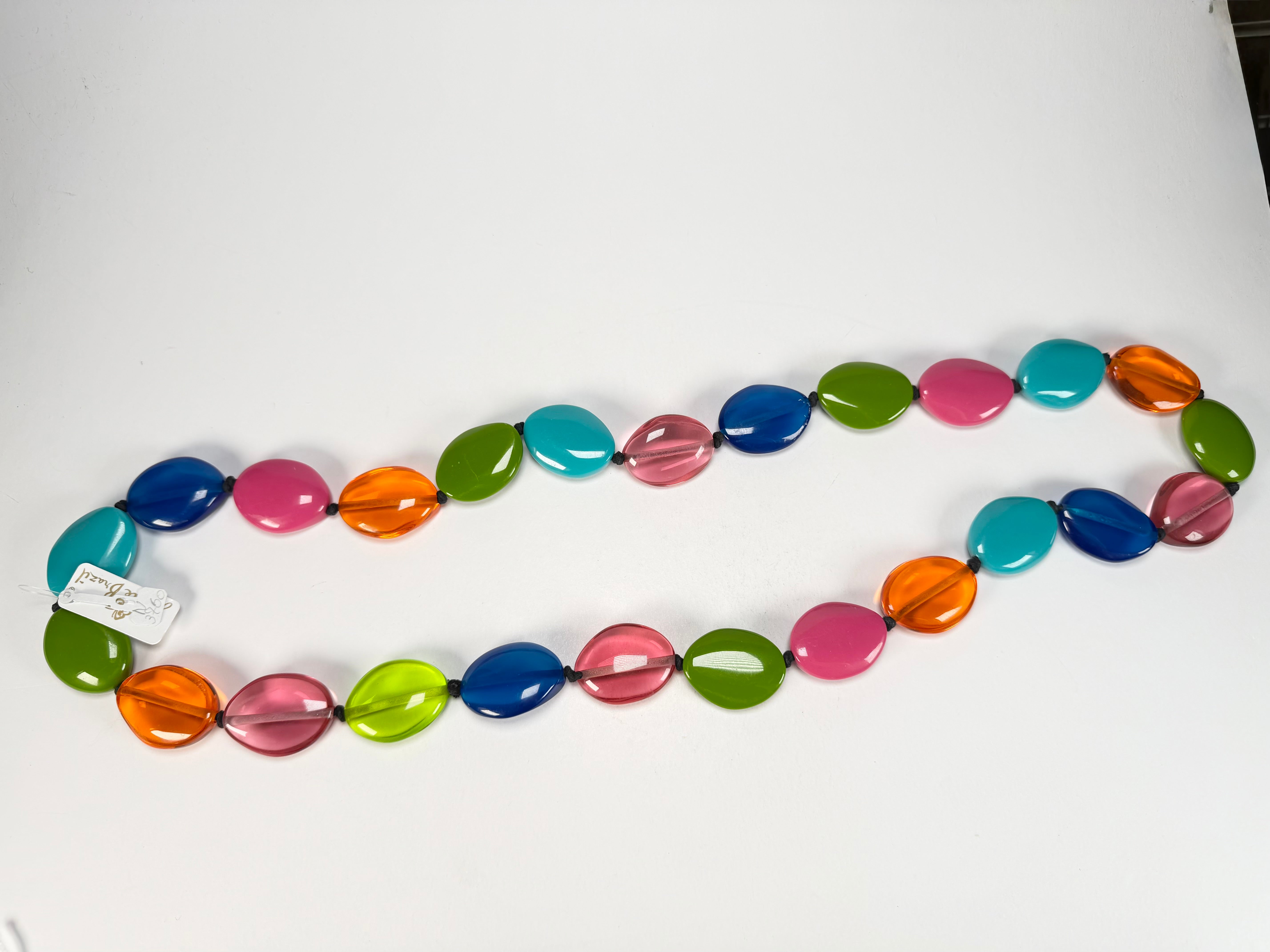 Jackie Brazil "Kathy" Transparent Paris Mix Small Riverstones 100cm Necklace ( N3760 )
