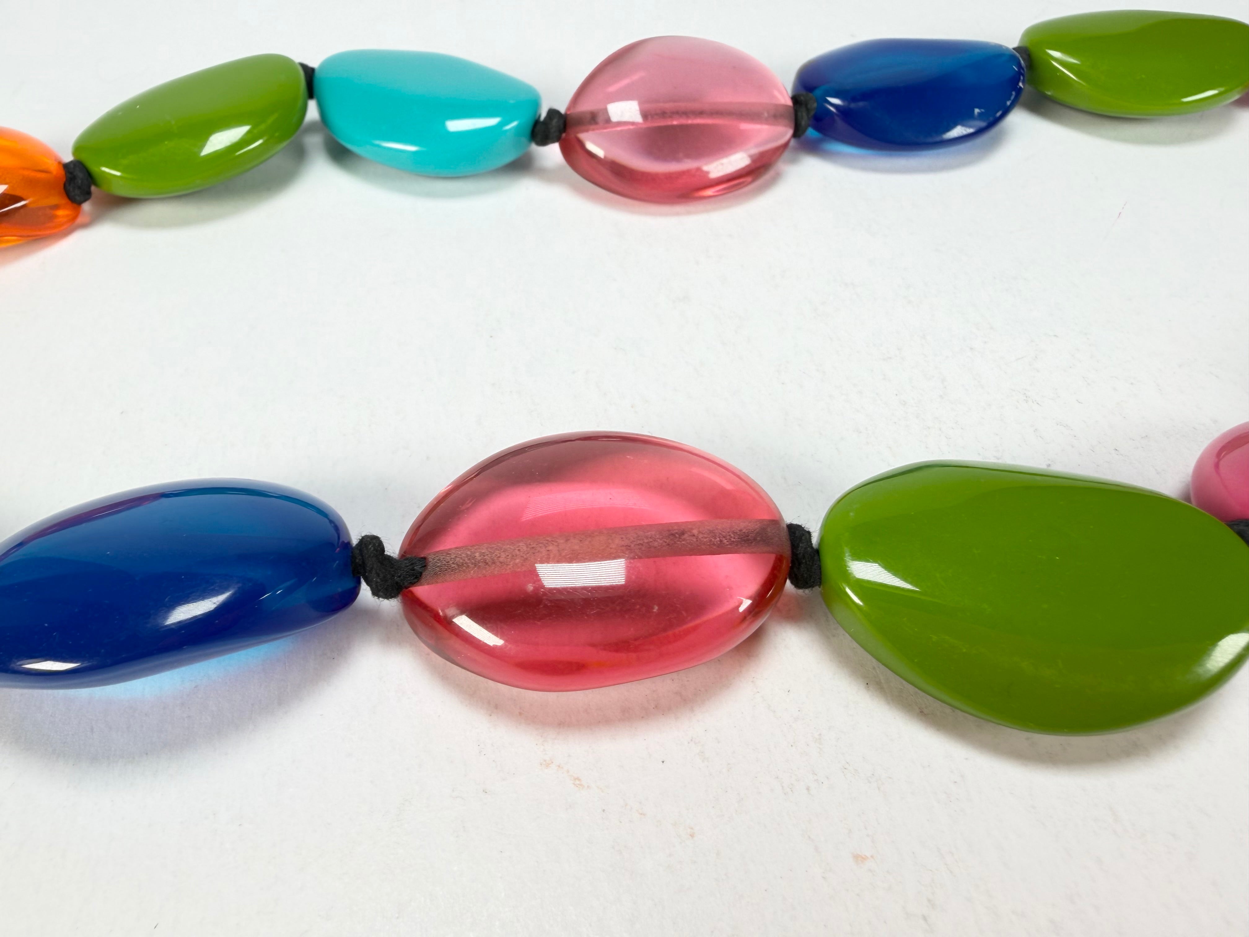 Jackie Brazil "Kathy" Transparent Paris Mix Small Riverstones 100cm Necklace ( N3760 )