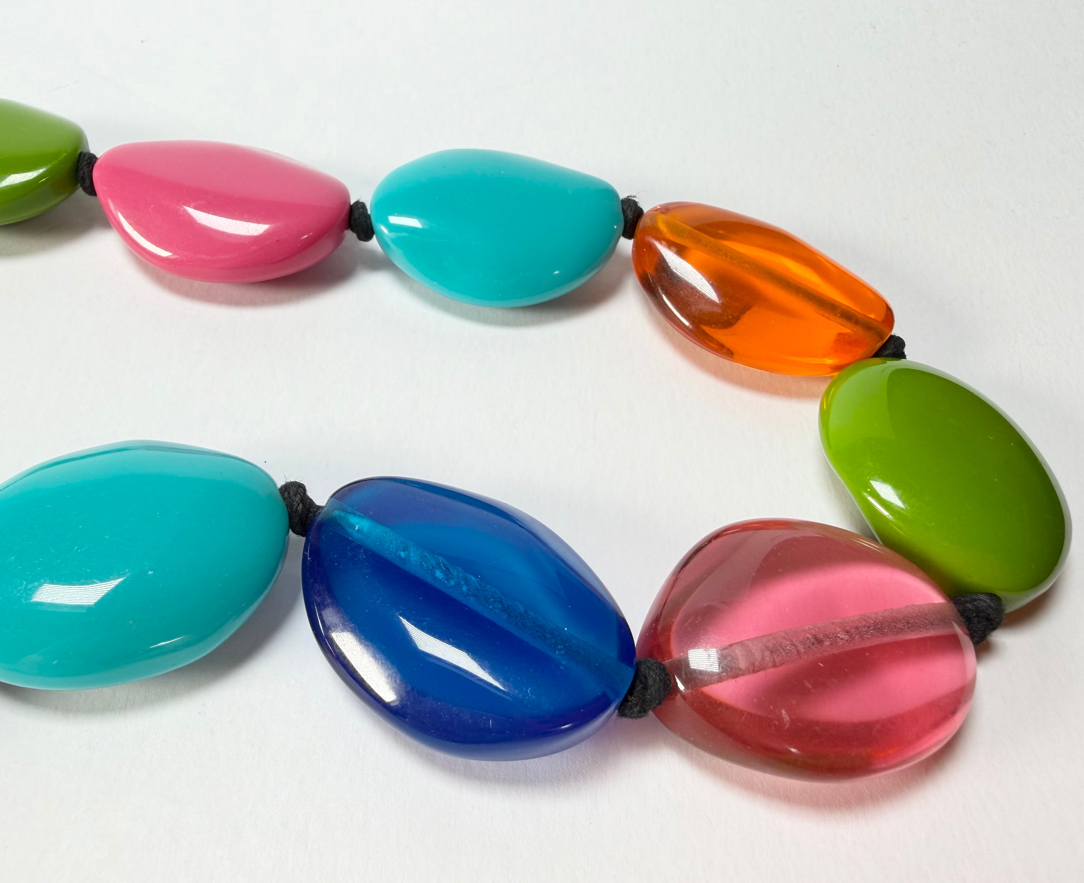 Jackie Brazil "Kathy" Transparent Paris Mix Small Riverstones 100cm Necklace ( N3760 )