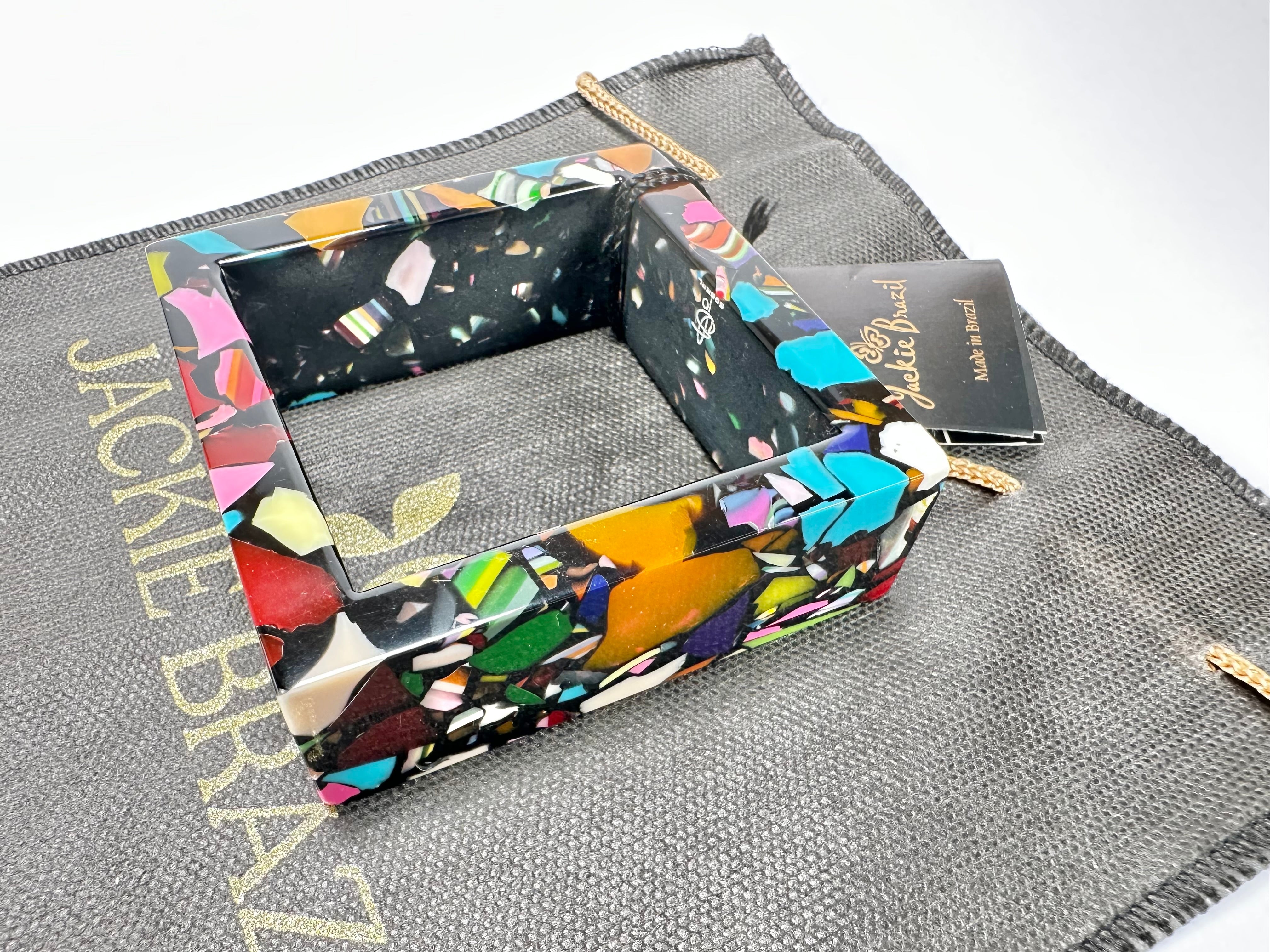 Jackie Brazil "Art Deco" Solid Square 3.1cm Bangle ( B3086 )
