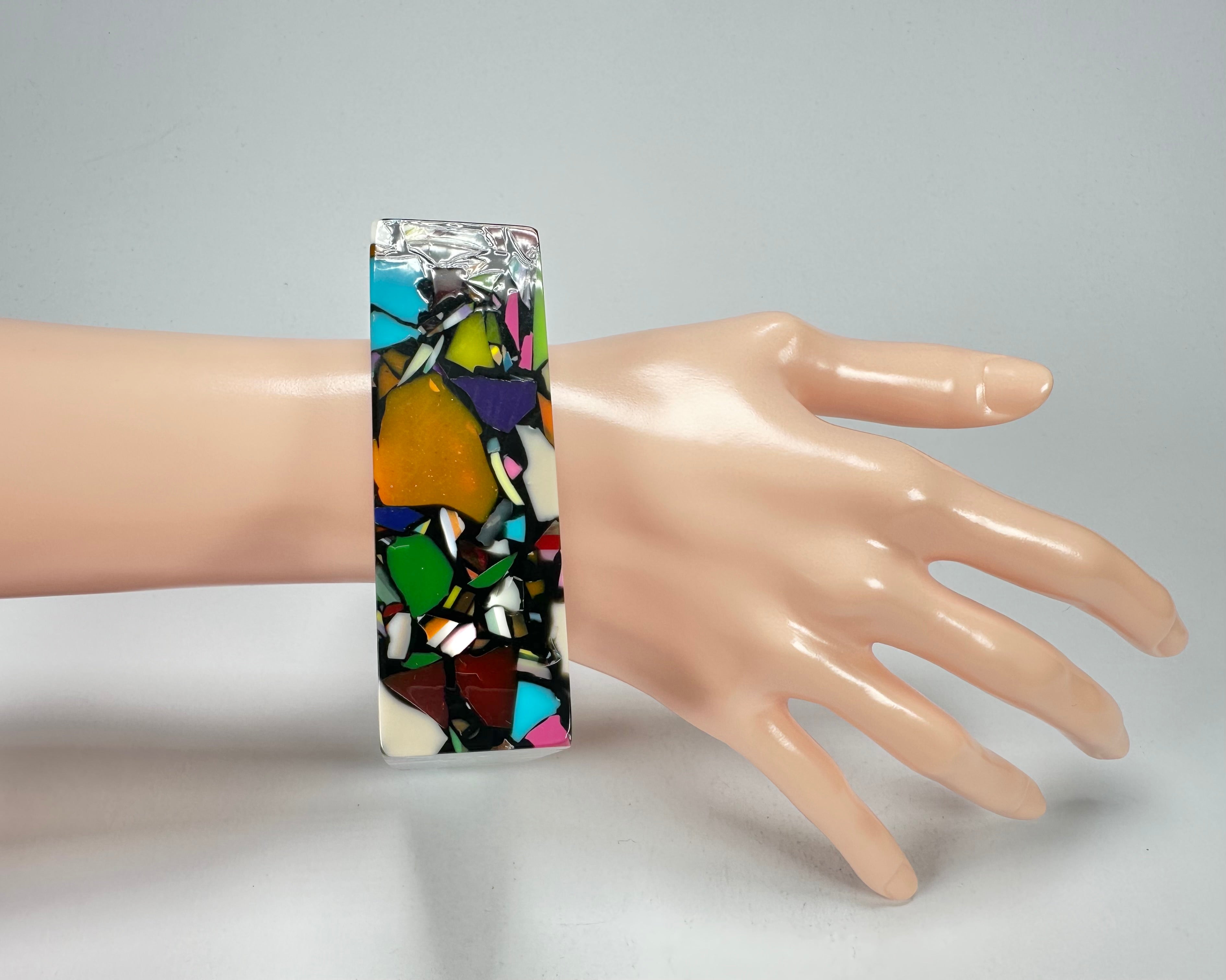 Jackie Brazil "Art Deco" Solid Square 3.1cm Bangle ( B3086 )
