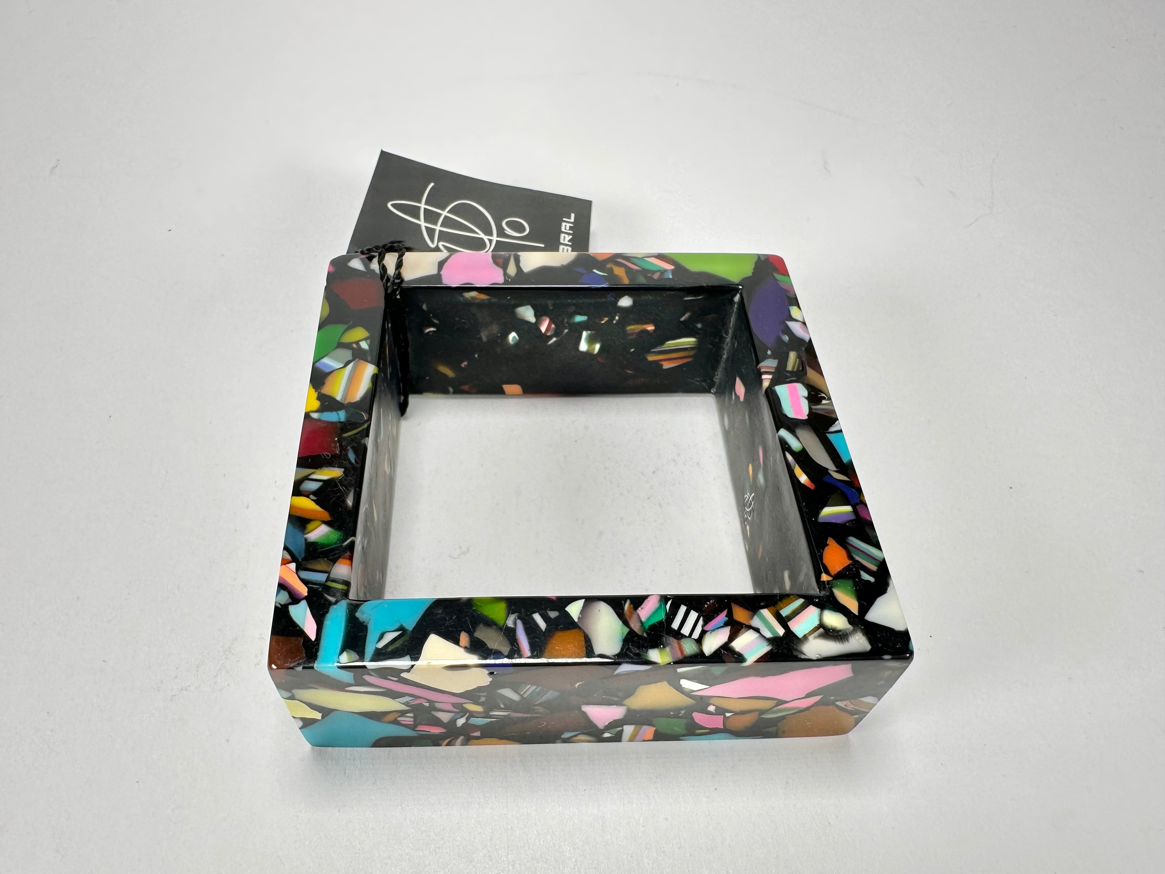 Jackie Brazil "Art Deco" Solid Square 3.1cm Bangle ( B3086 )