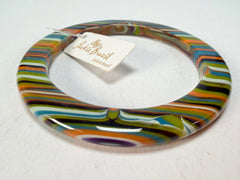 Jackie Brazil "Olympic Circles" Liquorice Allsorts Winter Colour 0.5cm Resin Bangle ( B2336 )