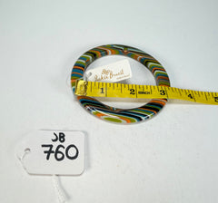 Jackie Brazil "Olympic Circles" Liquorice Allsorts Winter Colour 0.5cm Resin Bangle ( B2336 )