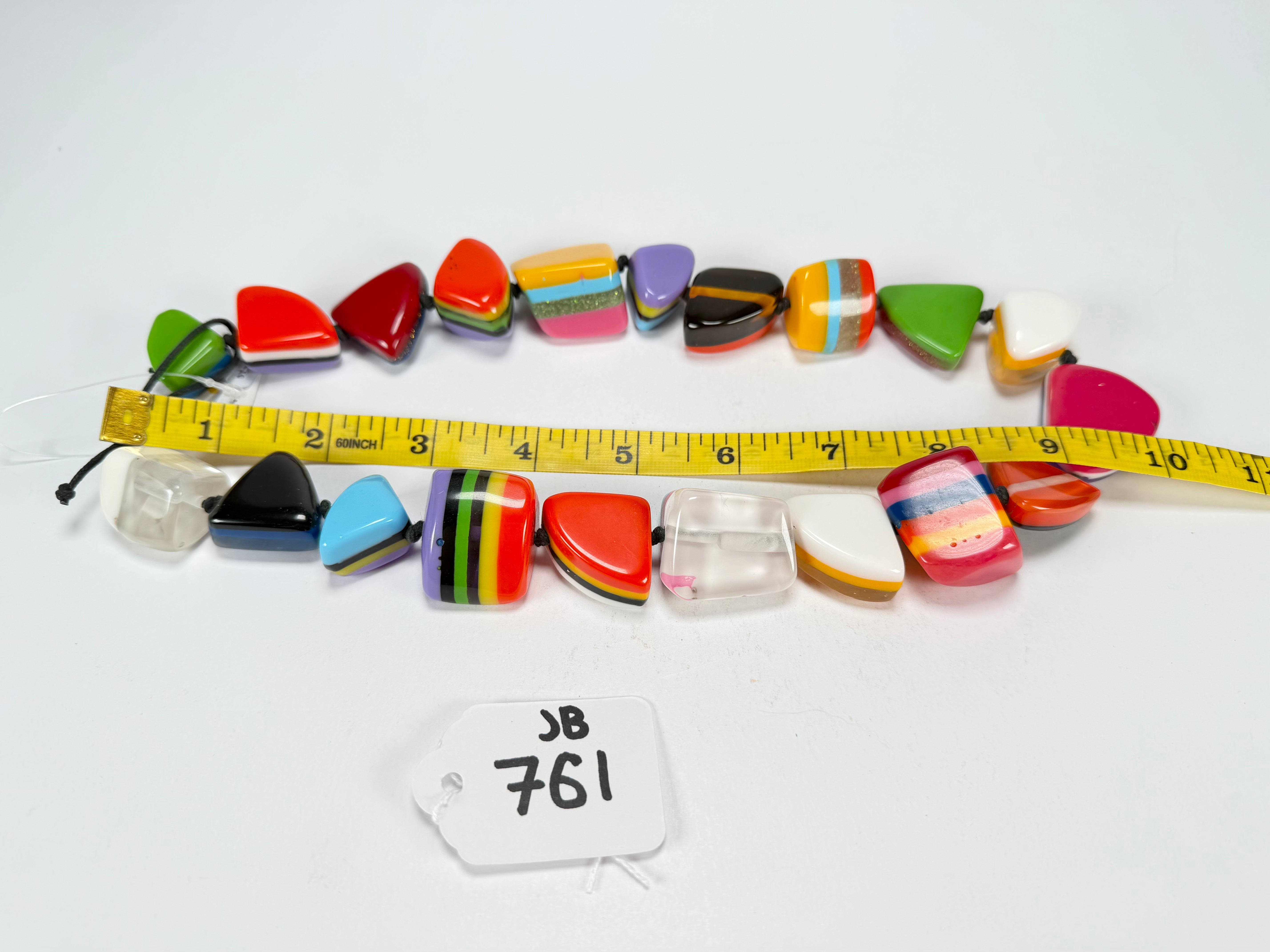 Jackie Brazil "Natural" Pop Art Large Stones 55cm Resin Necklace ( N0378 )