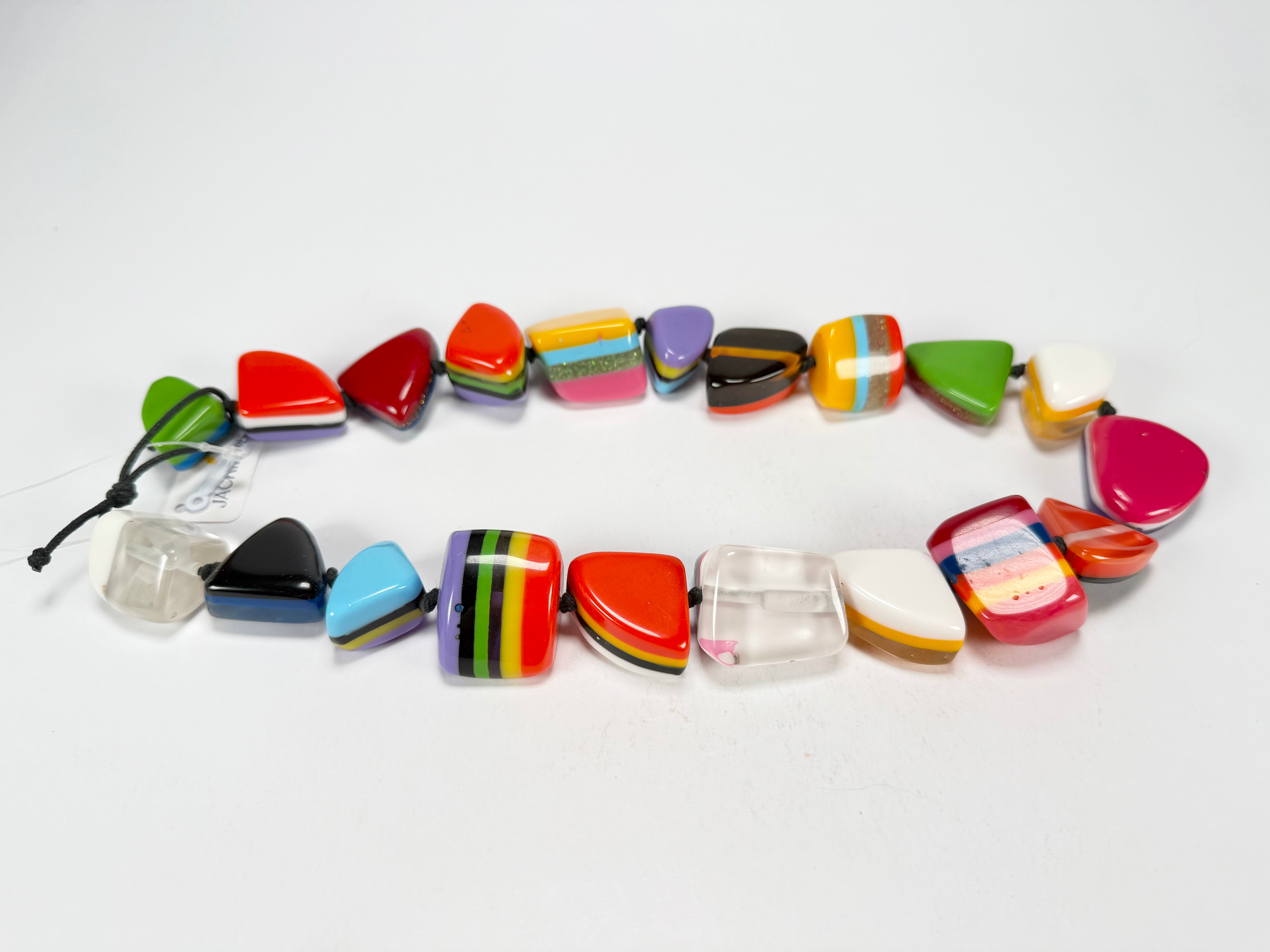 Jackie Brazil "Natural" Pop Art Large Stones 55cm Resin Necklace ( N0378 )