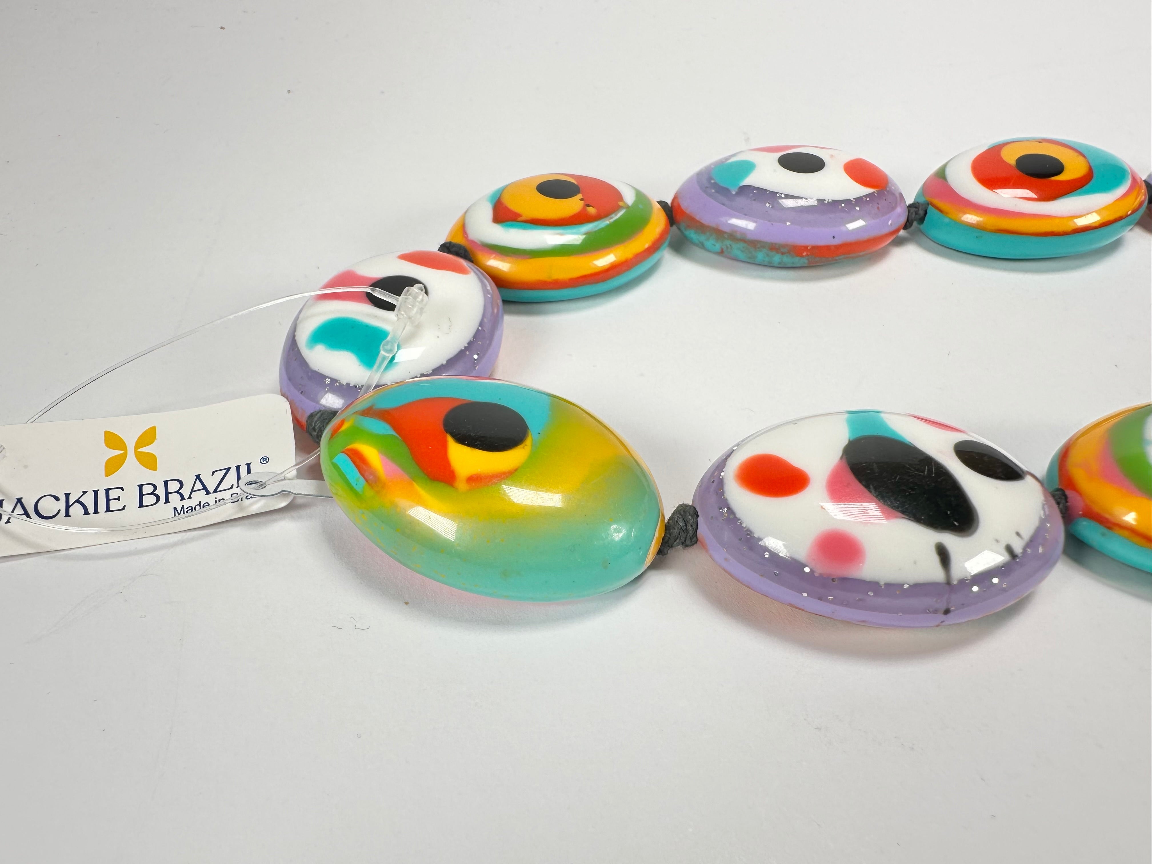Jackie Brazil "Kathy" Small Riverstones Kandinsky 70cm Necklace ( N3750 )