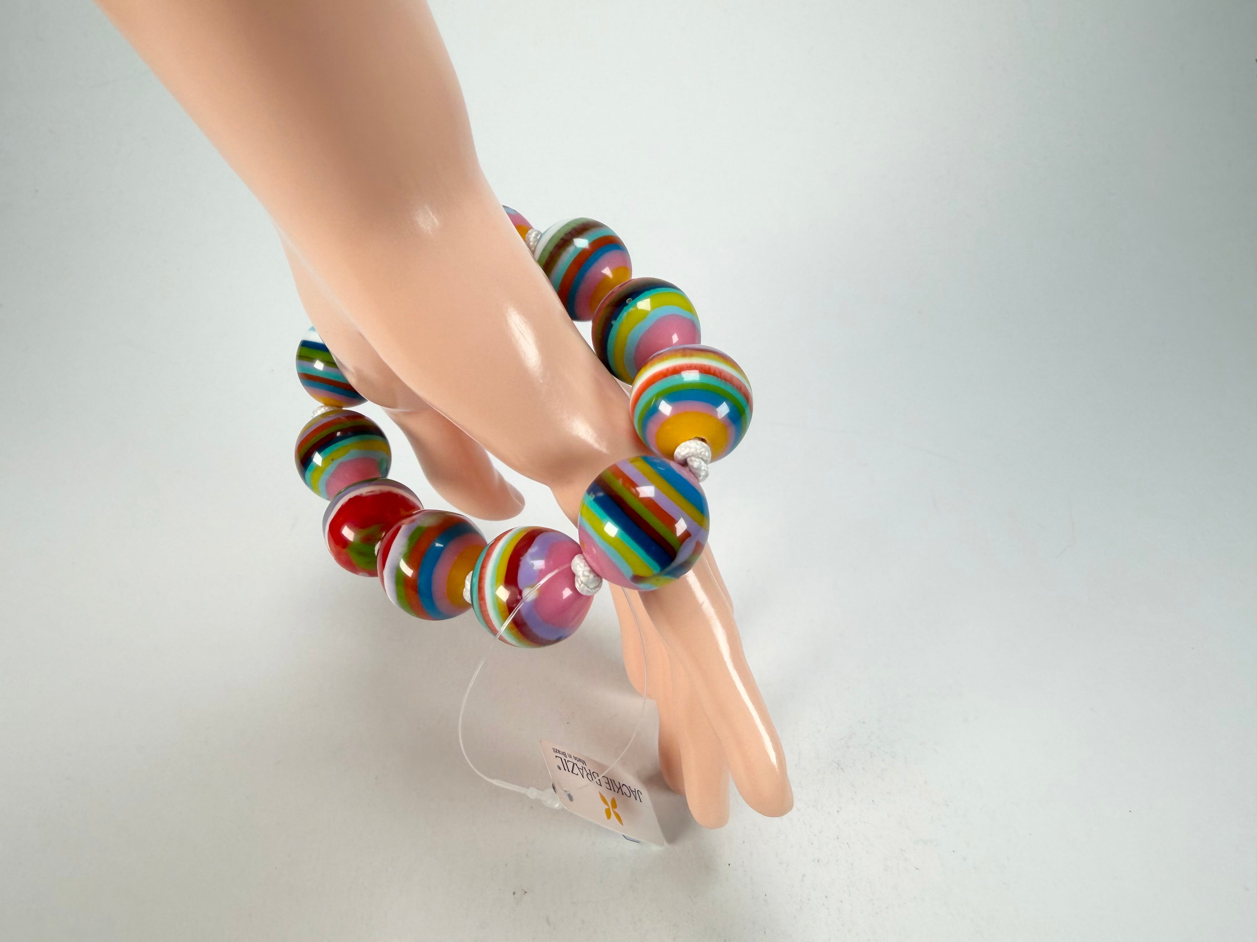 Jackie Brazil "Lola" Liquorice All Sorts Medium Spheres Bracelet ( B2695 )
