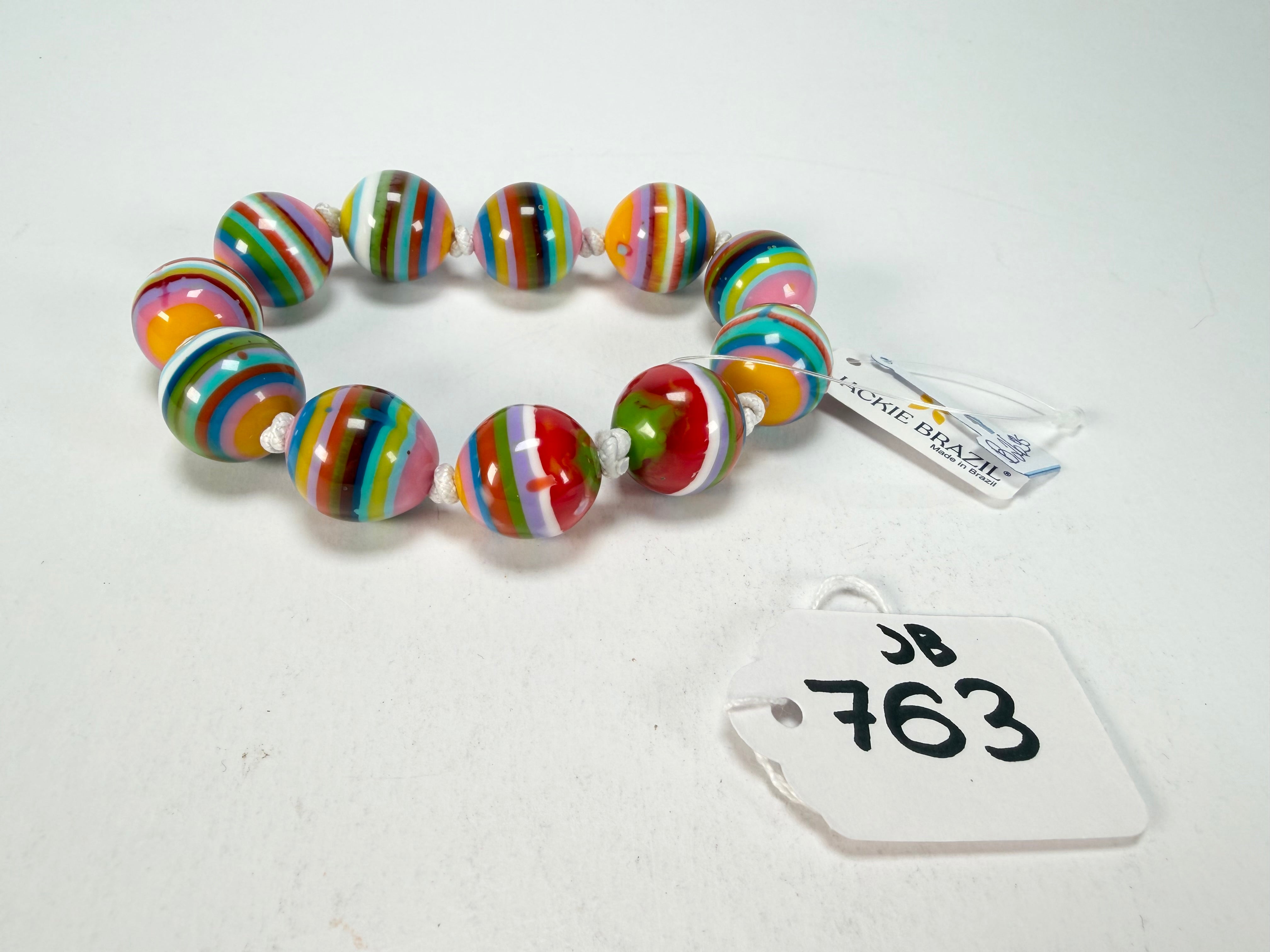 Jackie Brazil "Lola" Liquorice All Sorts Medium Spheres Bracelet ( B2695 )