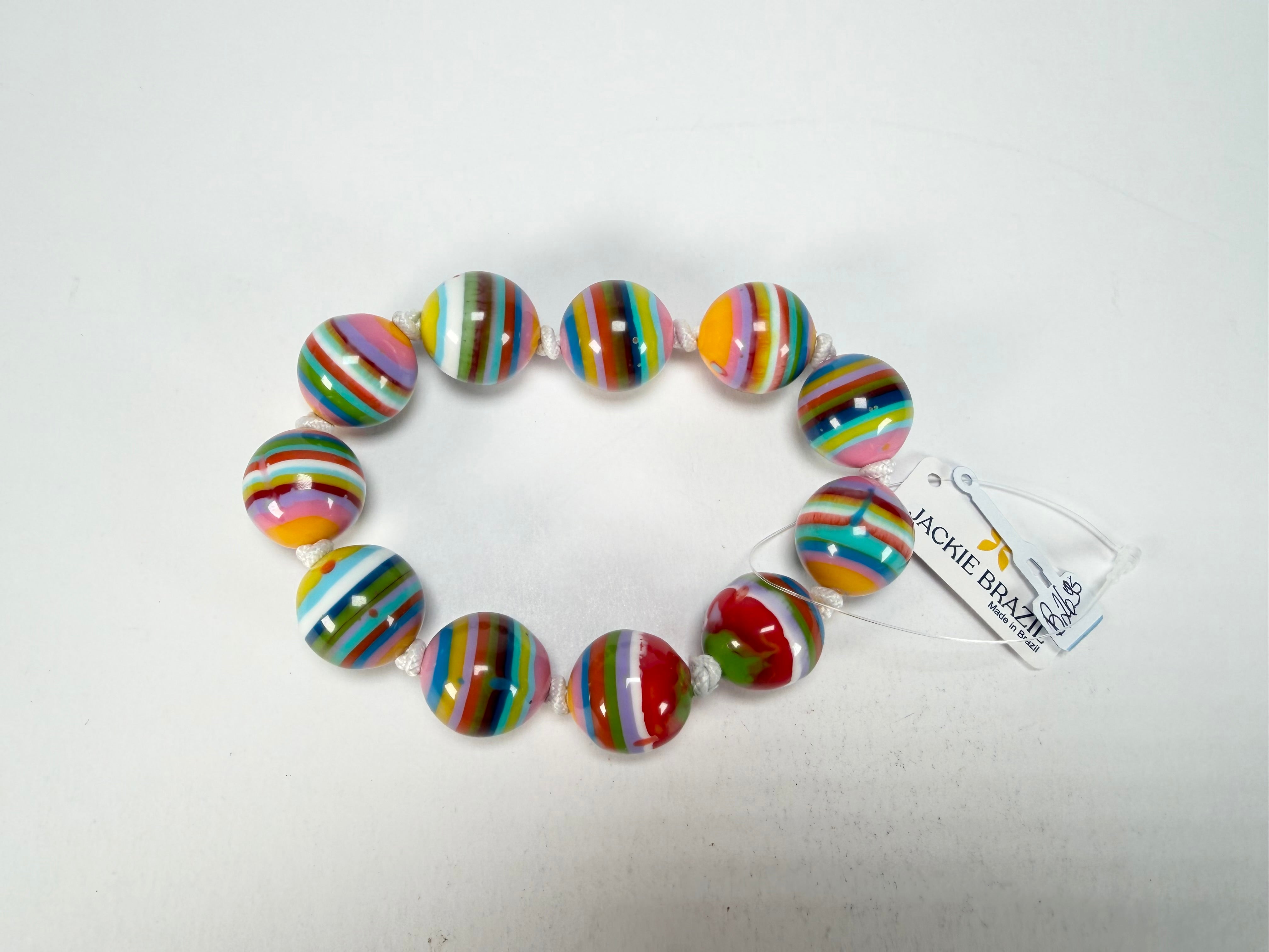 Jackie Brazil "Lola" Liquorice All Sorts Medium Spheres Bracelet ( B2695 )