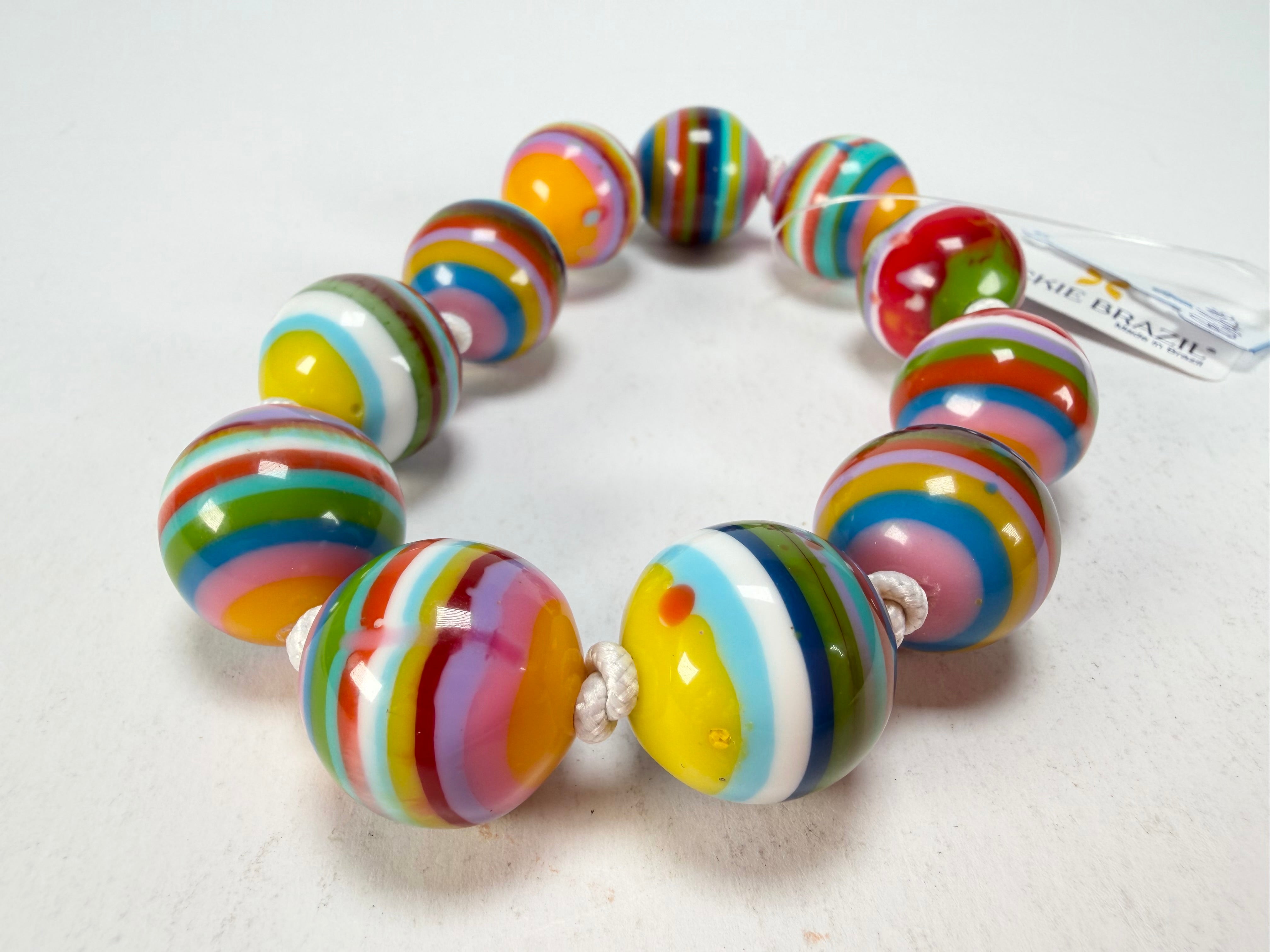 Jackie Brazil "Lola" Liquorice All Sorts Medium Spheres Bracelet ( B2695 )