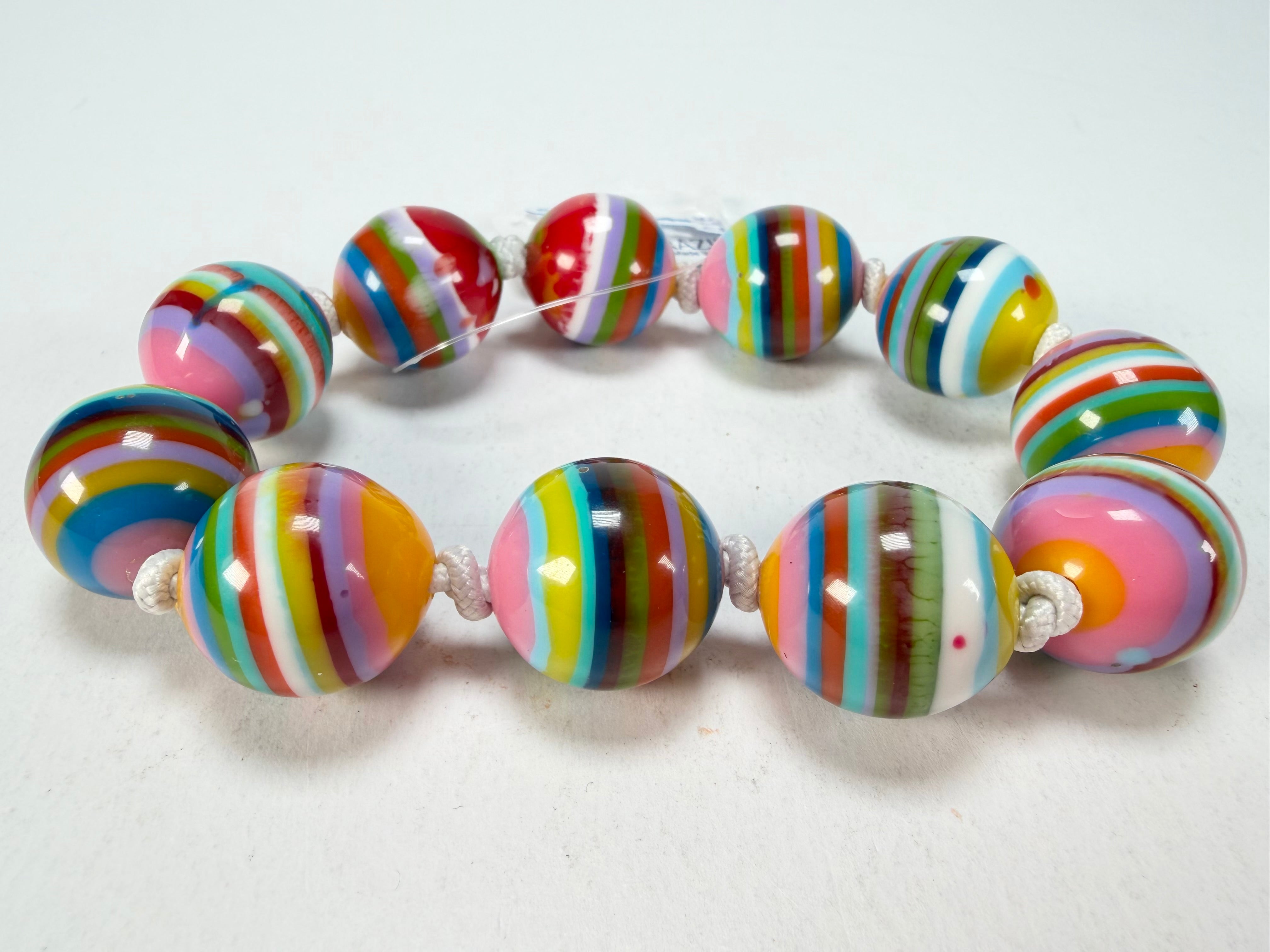 Jackie Brazil "Lola" Liquorice All Sorts Medium Spheres Bracelet ( B2695 )
