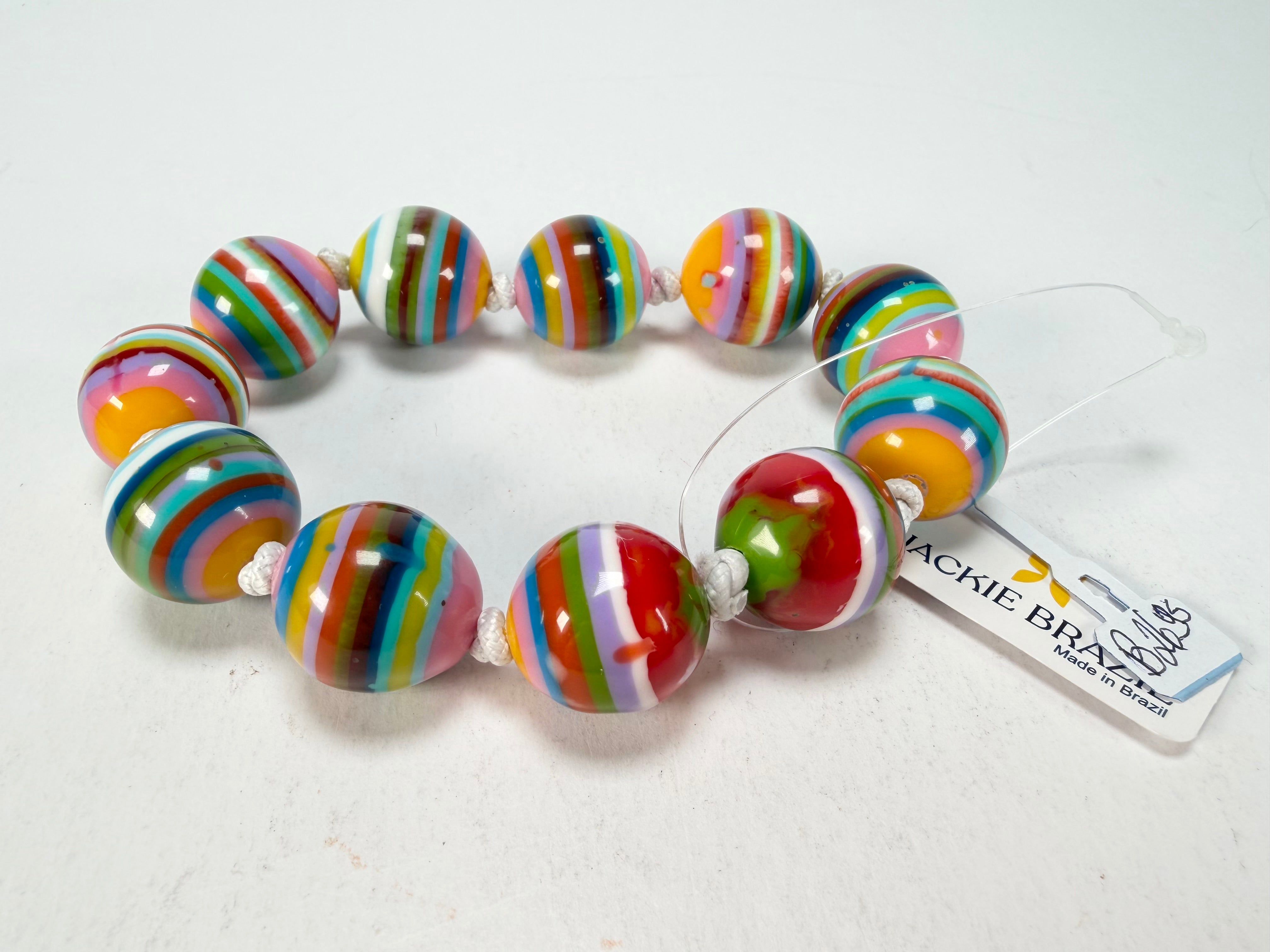 Jackie Brazil "Lola" Liquorice All Sorts Medium Spheres Bracelet ( B2695 )