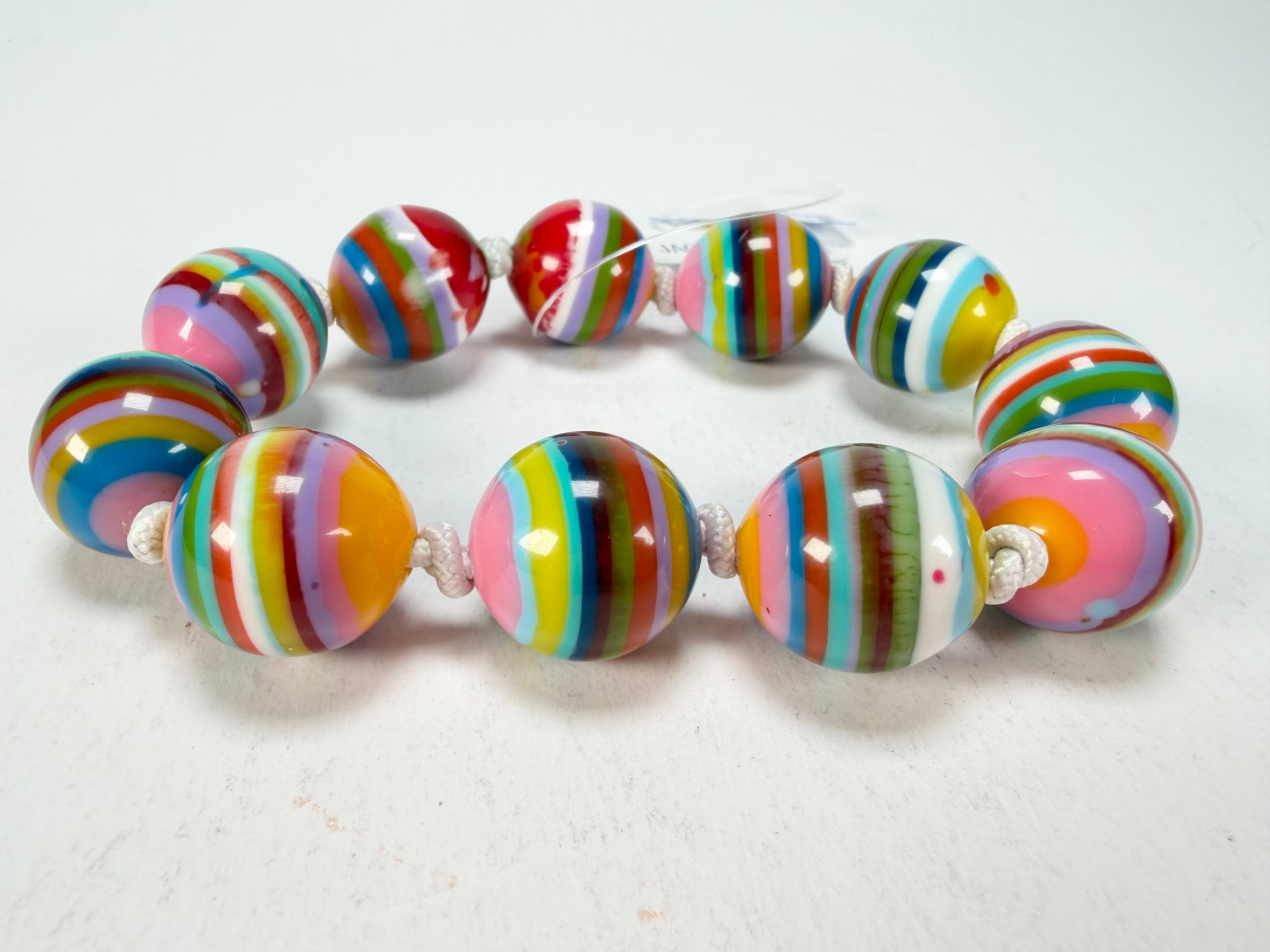 Jackie Brazil "Lola" Liquorice All Sorts Medium Spheres Bracelet ( B2695 )