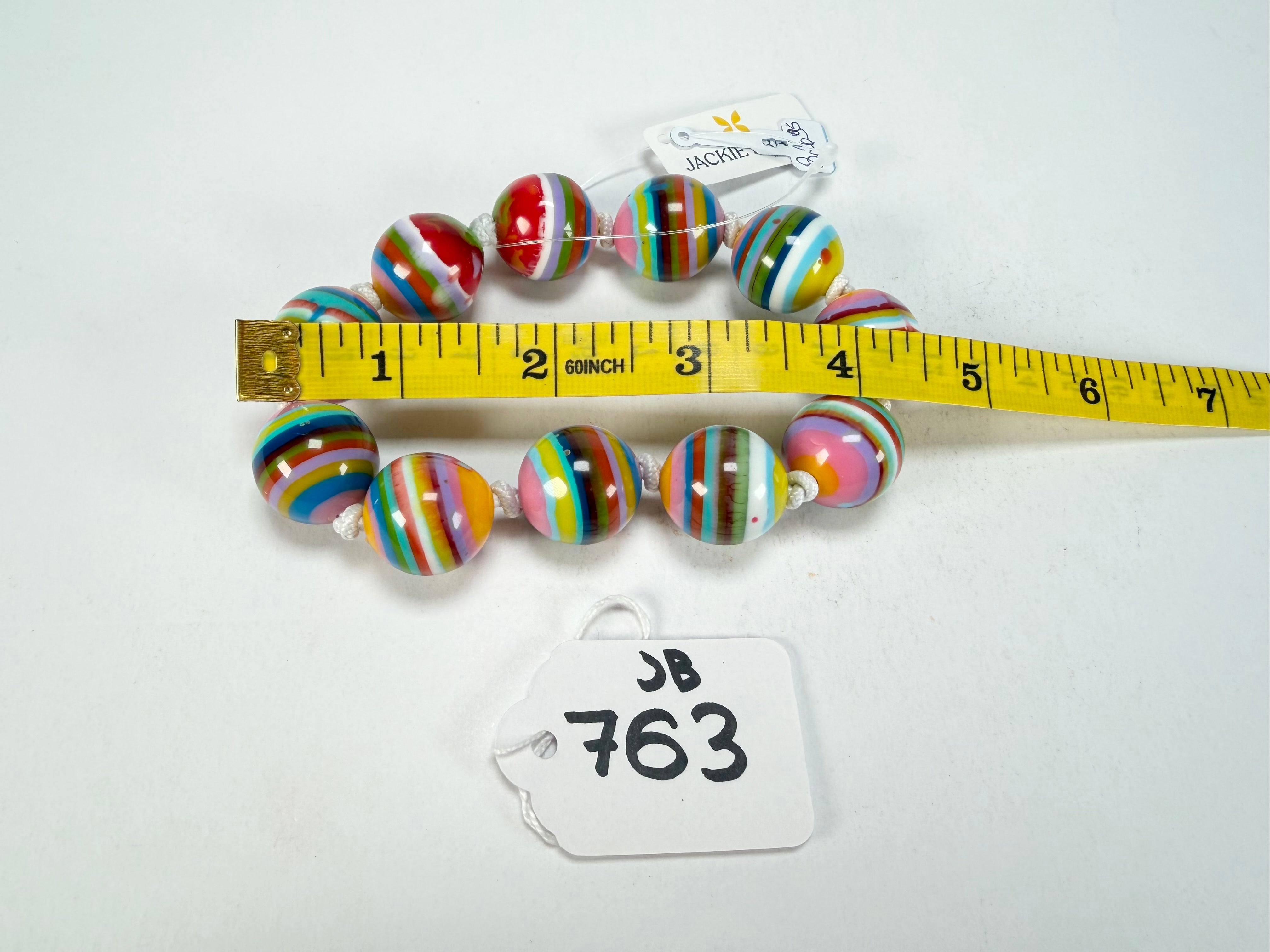 Jackie Brazil "Lola" Liquorice All Sorts Medium Spheres Bracelet ( B2695 )