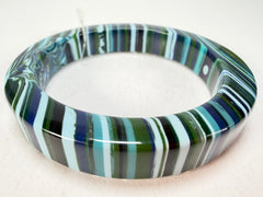 Jackie Brazil "Cat Eye" Liquorice Allsorts with Cat Eye Blue Mix 1.3cm Resin Bangle ( B1034 )