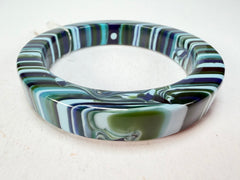 Jackie Brazil "Cat Eye" Liquorice Allsorts with Cat Eye Blue Mix 1.3cm Resin Bangle ( B1034 )