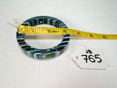 Jackie Brazil "Cat Eye" Liquorice Allsorts with Cat Eye Blue Mix 1.3cm Resin Bangle ( B1034 )
