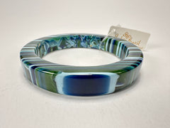 Jackie Brazil "Cat Eye" Liquorice Allsorts with Cat Eye Blue Mix 1.3cm Resin Bangle ( B1034 )