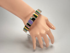 Jackie Brazil "Cat Eye" Liquorice Allsorts with Cat Eye Mix Colours 1.3cm Resin Bangle ( B1034 )