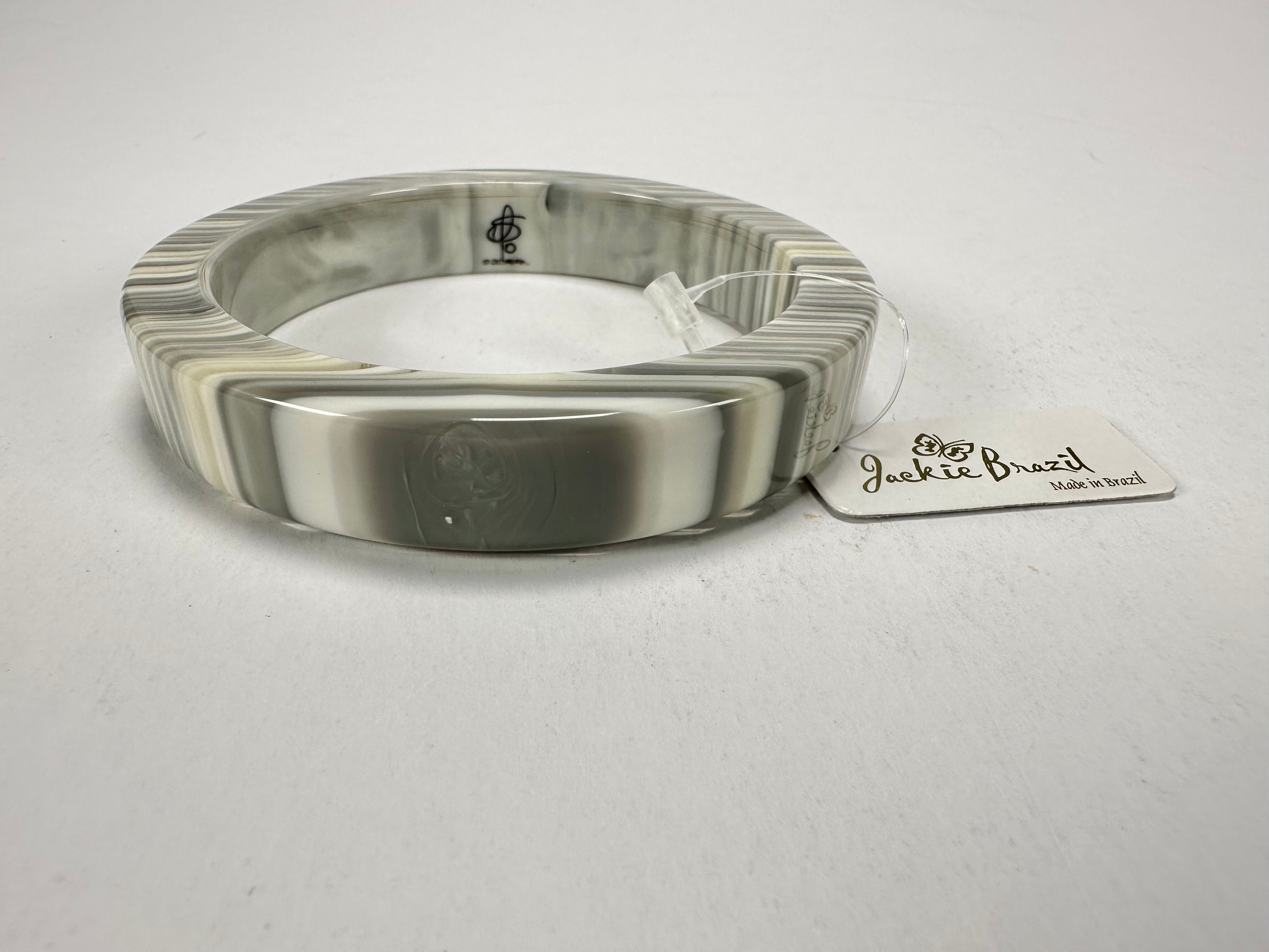 Jackie Brazil "Cat Eye" Liquorice Allsorts with Cat Eye Cream Mix 1.3cm Resin Bangle ( B1034 )