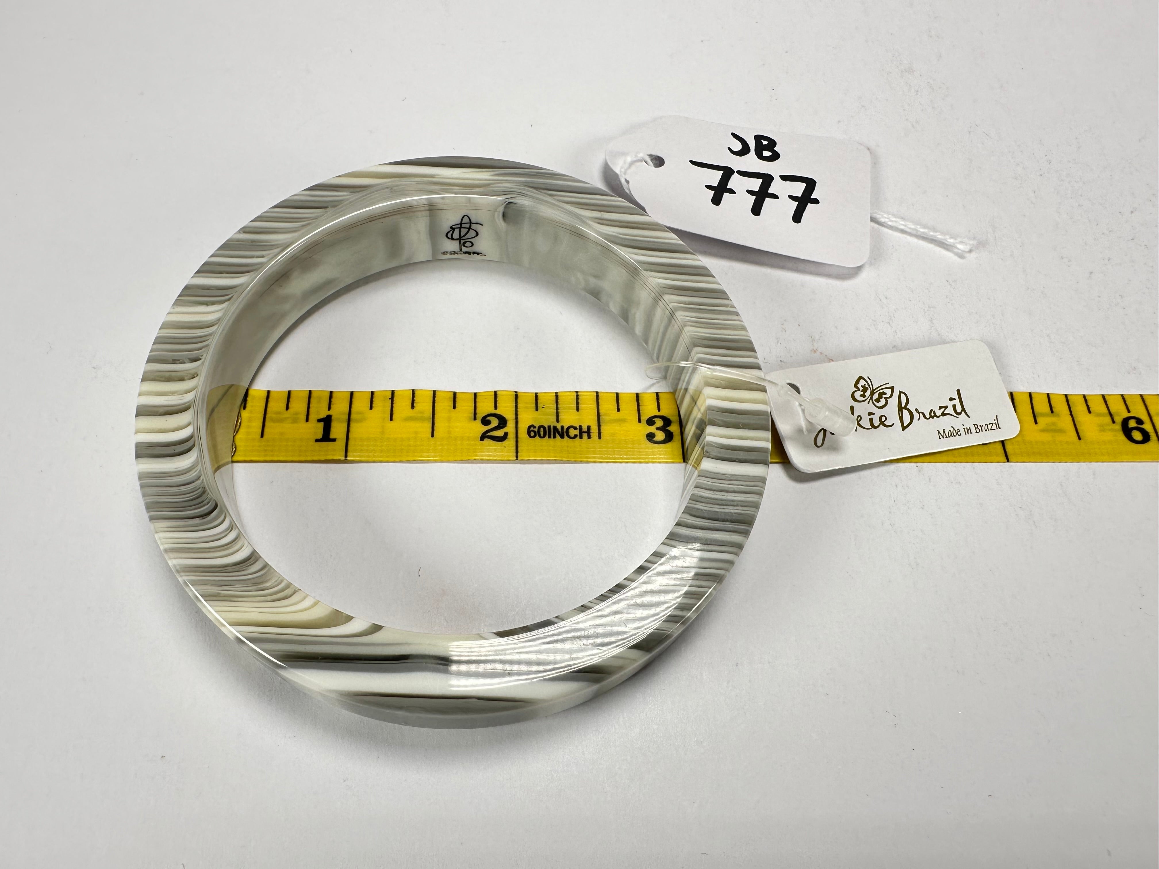 Jackie Brazil "Cat Eye" Liquorice Allsorts with Cat Eye Cream Mix 1.3cm Resin Bangle ( B1034 )