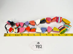 Jackie Brazil "Natural" Pop Art Large Stones 55cm Resin Necklace ( N0378 )