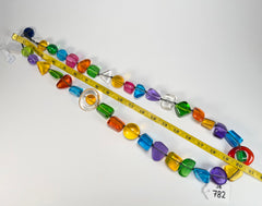 Jackie Brazil "Indiana" Transparent Carnaval Mix Multi-Bead Long Resin 110cm Necklace ( N0038 )