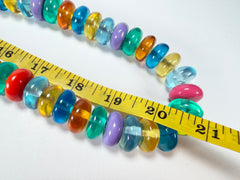 Jackie Brazil "Bela" Transparent Summer Mix Resin Mini Wheels 110cm Necklace ( N0048 )