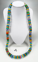 Jackie Brazil "Bela" Transparent Summer Mix Resin Mini Wheels 110cm Necklace ( N0048 )