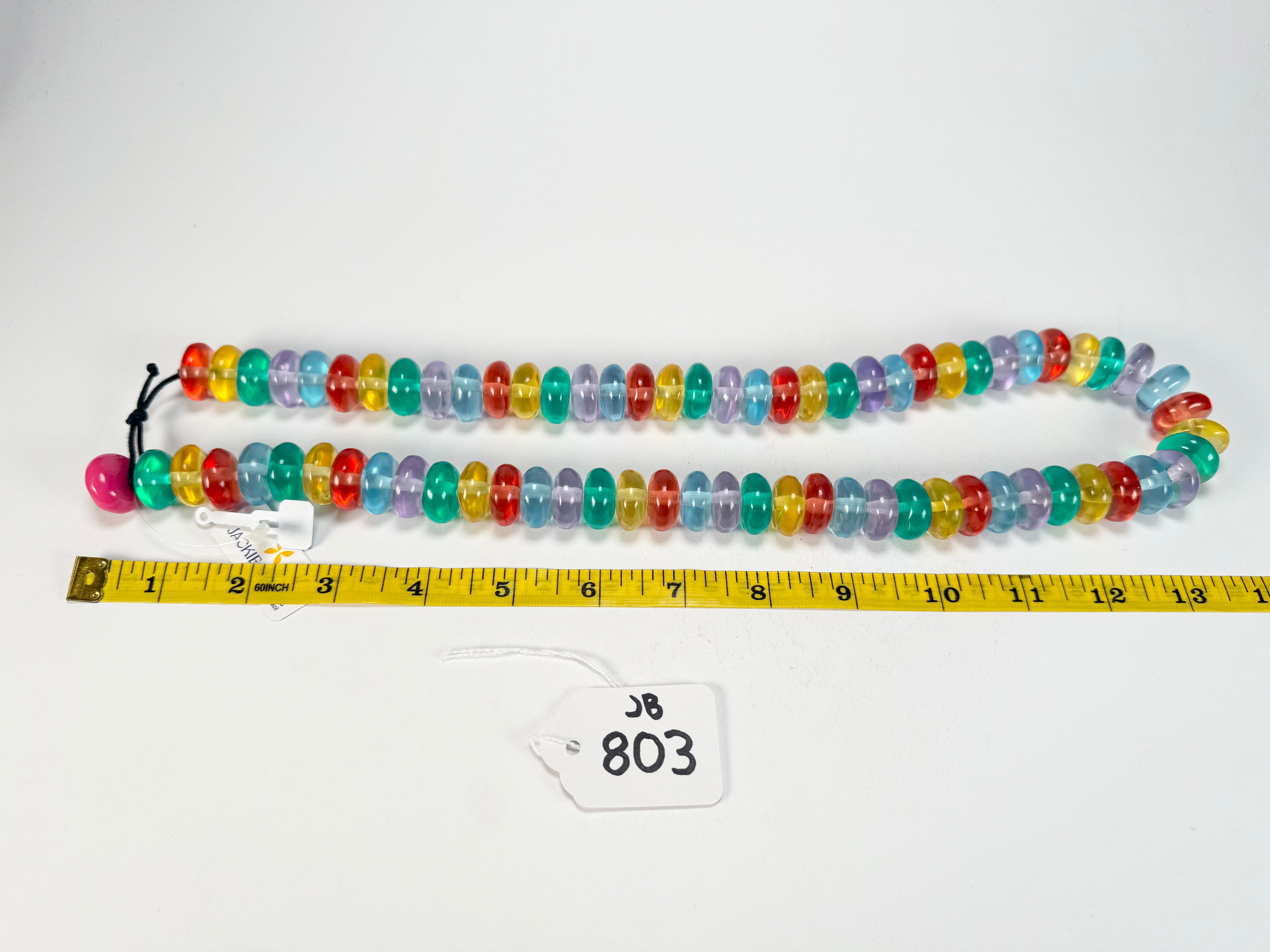 Jackie Brazil "Bela" Transparent Paris Mix Resin Mini Wheels 70cm Necklace ( N0043 )