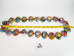 Jackie Brazil "Saturn" Kandinsky Disc & Cylinder Long 75cm Necklace ( N0065 )