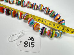 Jackie Brazil "Camille" Liquorice Stripes x Kandinsky Small Stones 110cm Necklace ( N0078 )