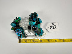 Jackie Brazil "Orient Express" 3 & 4 Beaded Strands with Leaf Pendant Blue Mix Resin Bracelet ( B3544 )