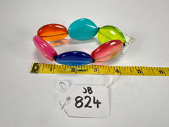 Jackie Brazil "Kathy" Transparent Summer Mix Small Riverstones Bracelet ( B0800 )