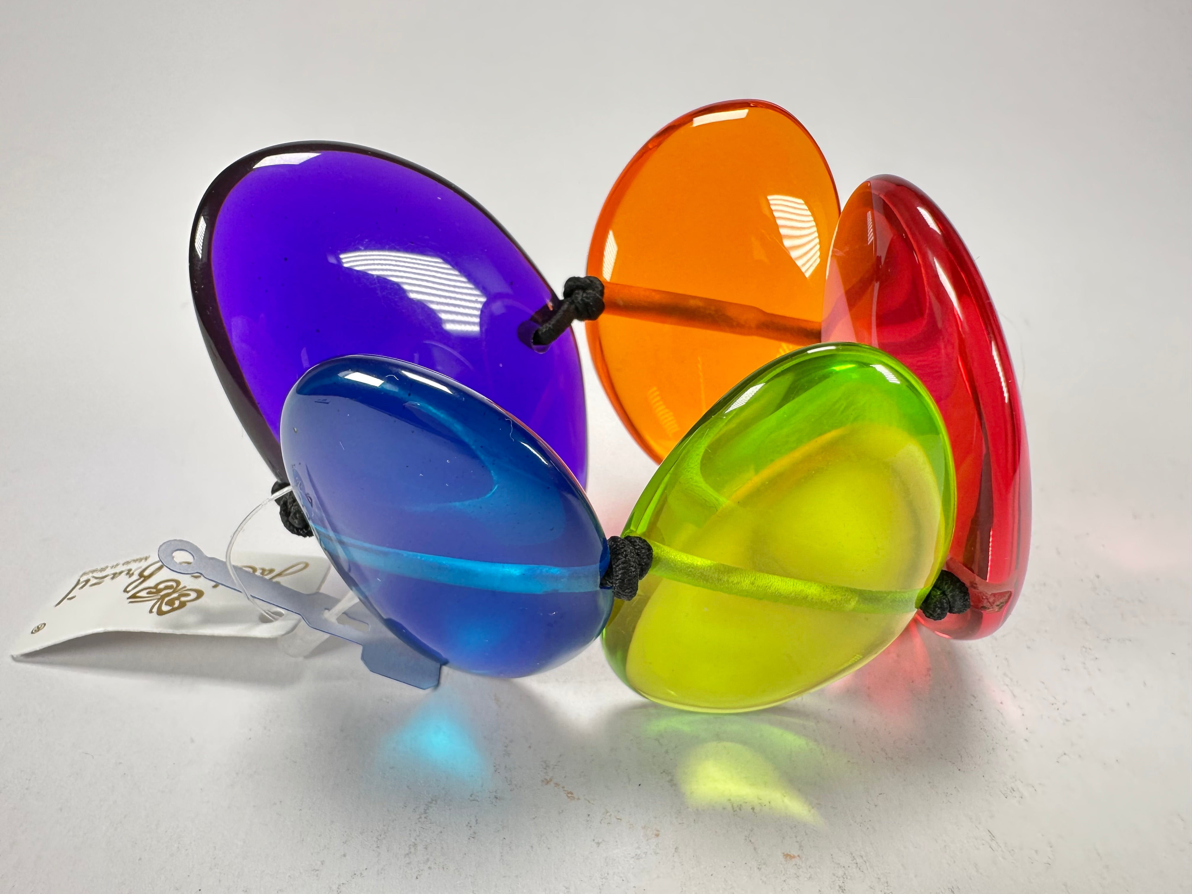 Jackie Brazil "Riverstones" Transparent Summer Mix Stone Large Flat Stones On Elastic Bracelet ( B3716 )