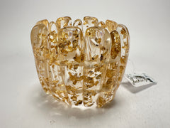 Jackie Brazil "Tulip" Gold Flakes Elasticated Bracelet ( B0026 )