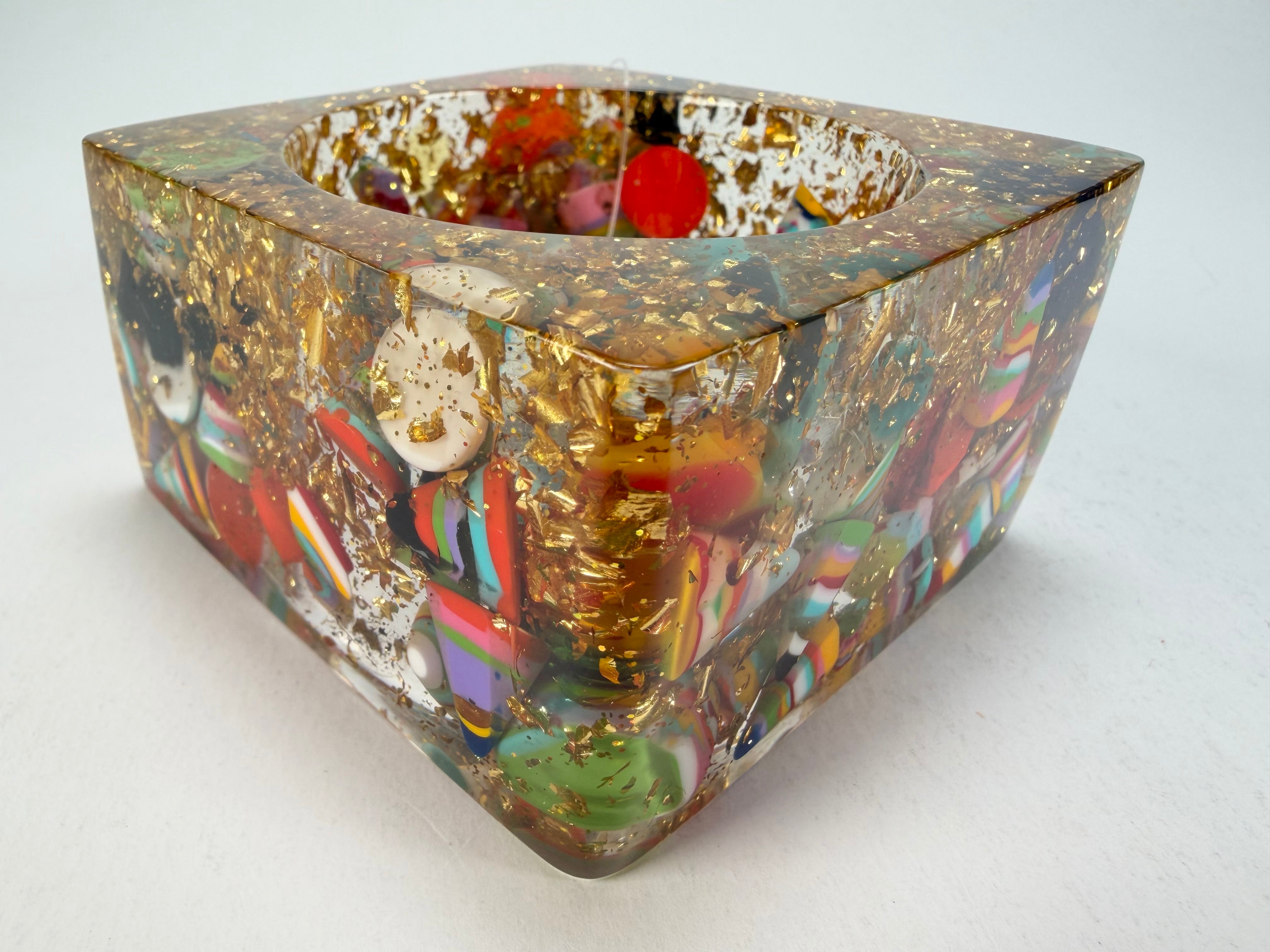 Jackie Brazil "Solid Square" Cascade x Gold Flakes 5cm Bangle ( B2100 )